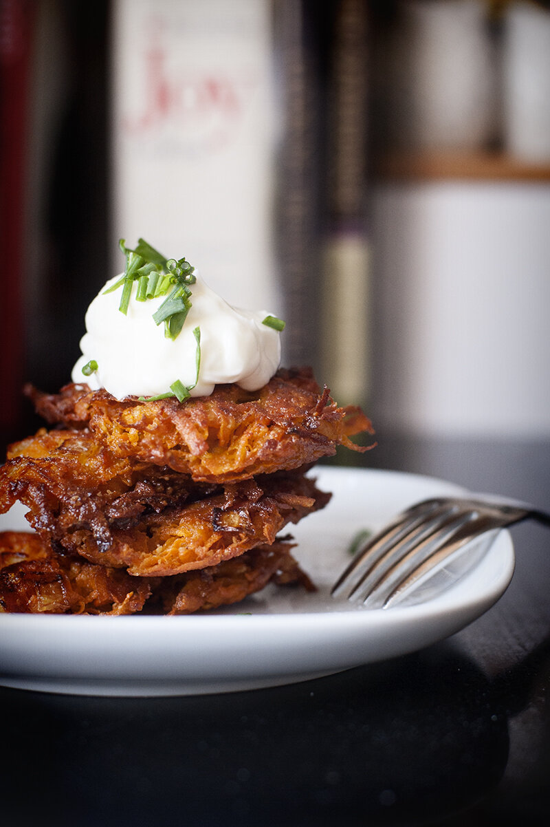 savory sunday // sweet potato latkes