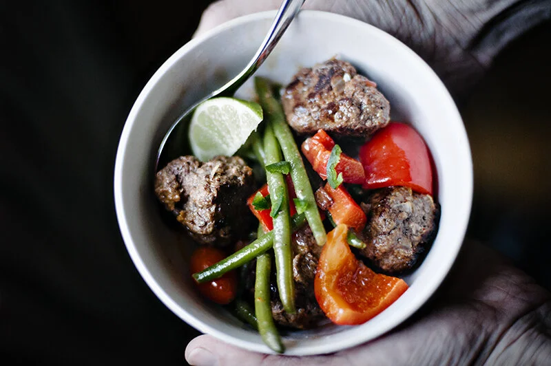 thai red curry meatballs