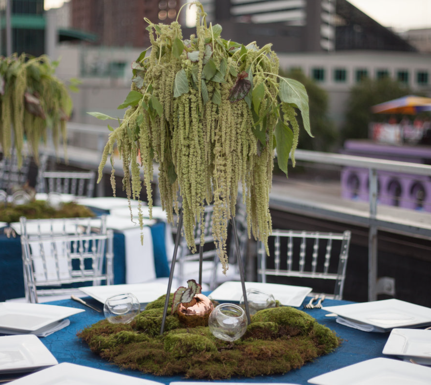 Moss Centerpieces