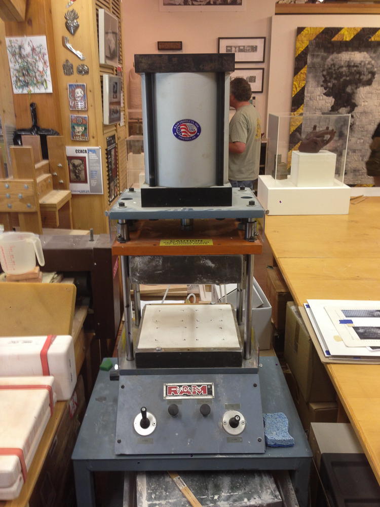This is Richard's mini ram press. It was so cute I had to take a picture.