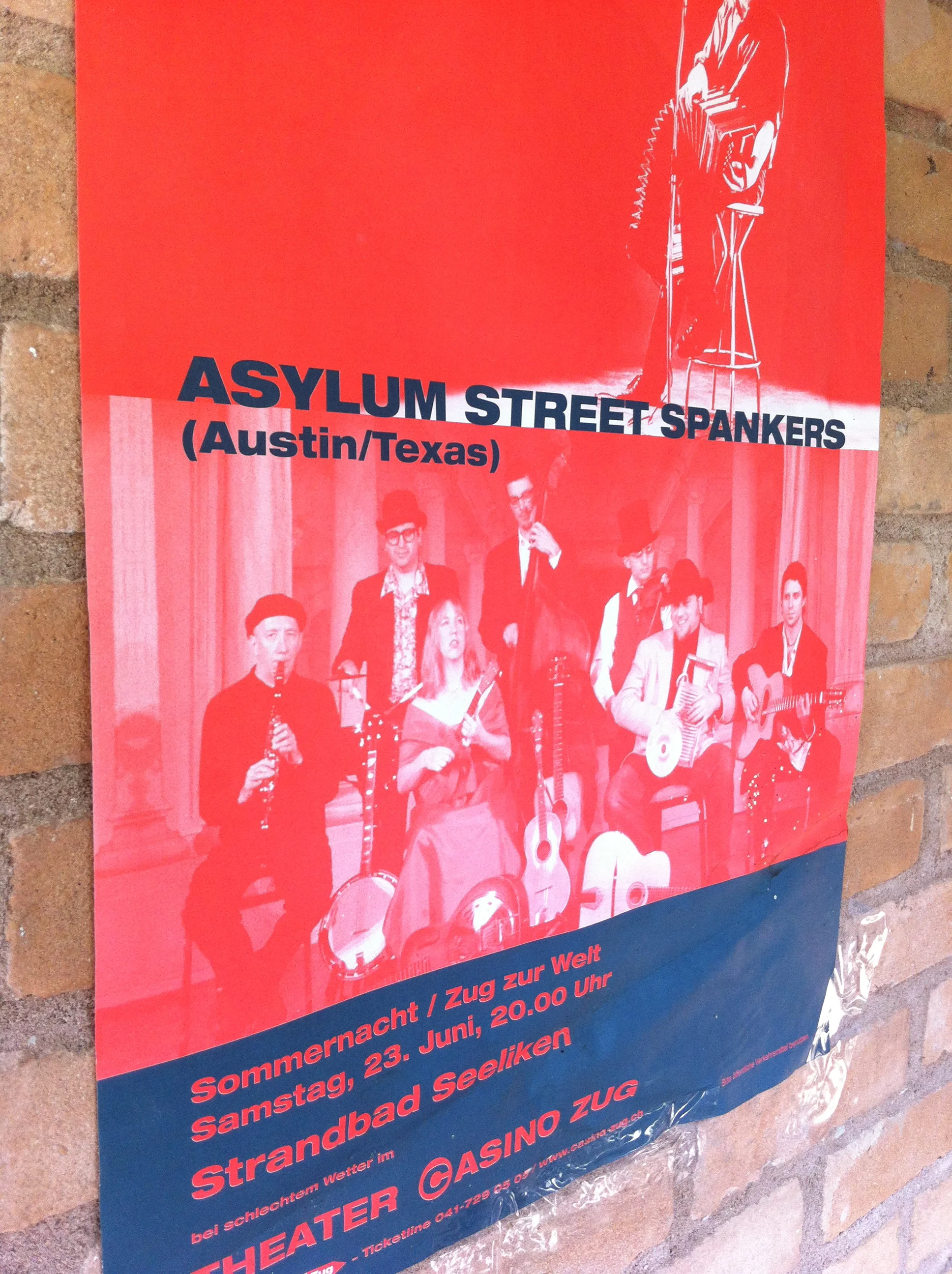 Spankers' show poster from European tour.​