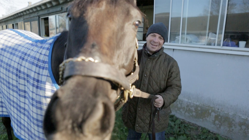Trainer Carlos Martin and PromiseMeACat