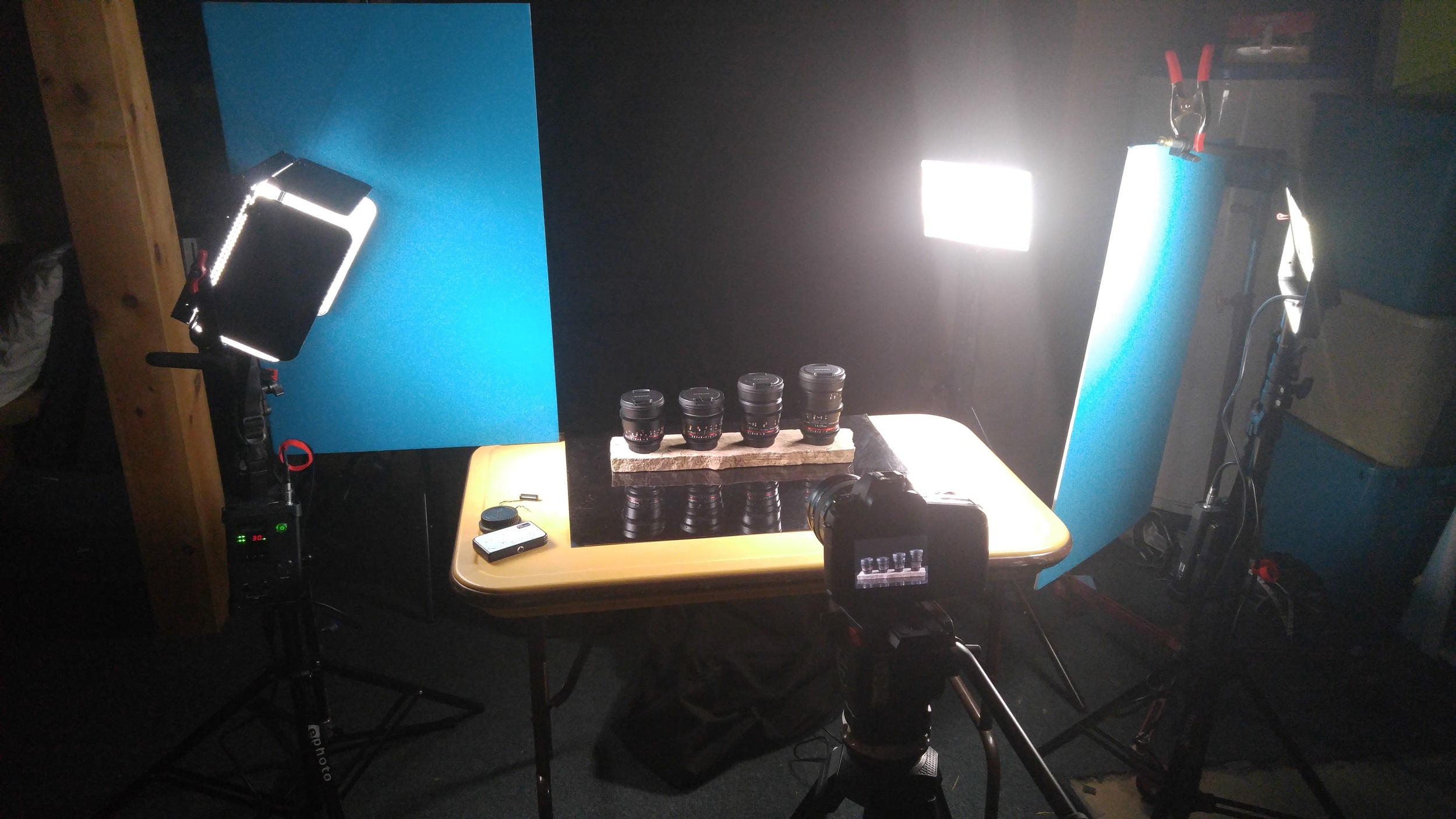 Here they are lighting my new lenses for the still above.