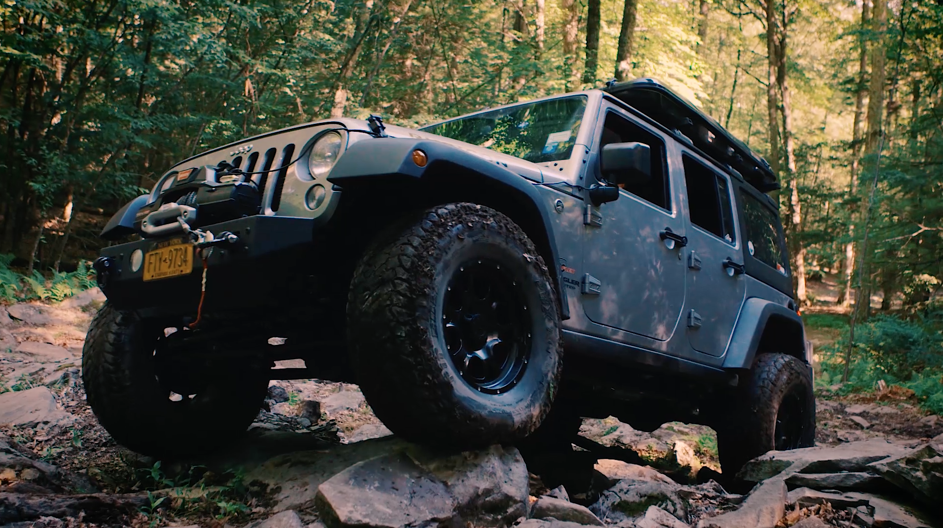 A Jeep on some rocks. My GH4 is under the Jeep getting an interesting angle.