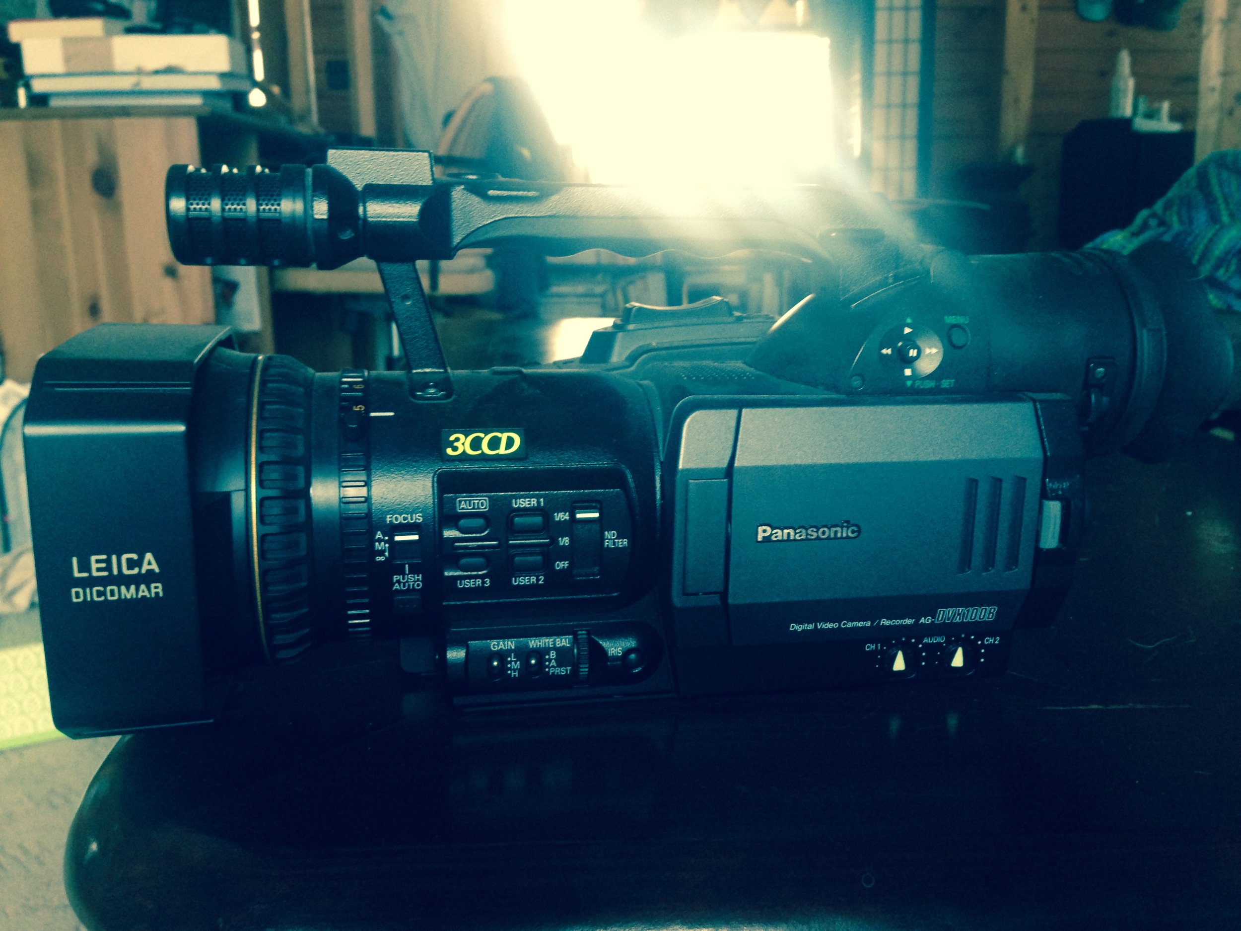 The DVX100-B - a fucking champ. I shot two features on this bad boy. I wonder if it still works.
