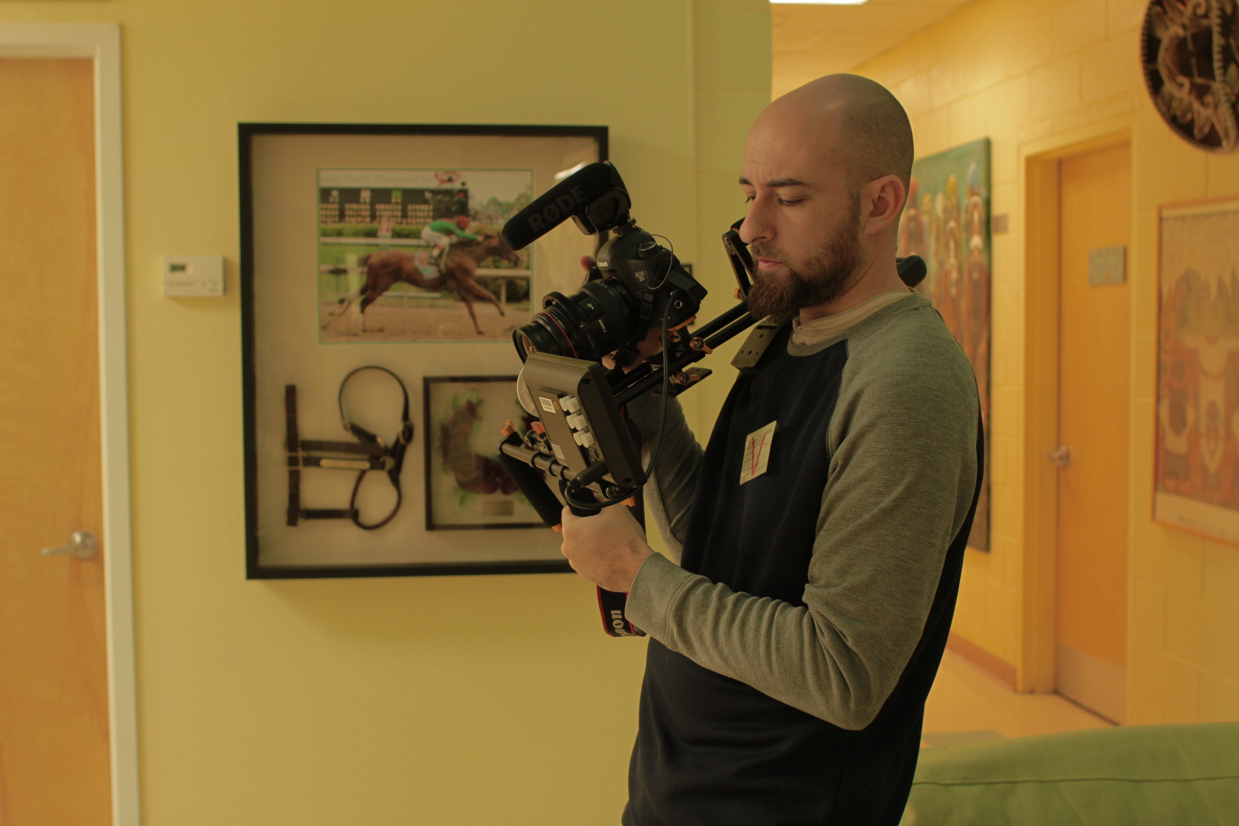 A younger me with a pathetic rig.