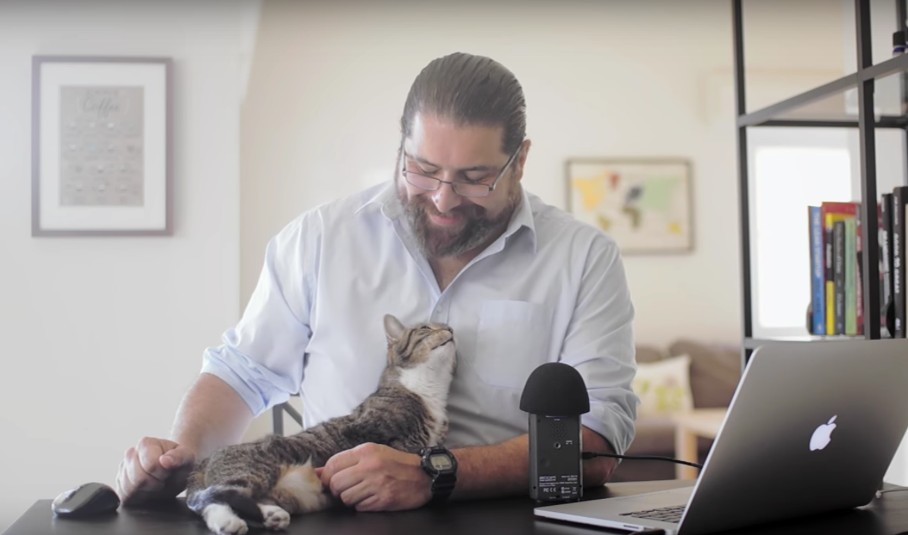 Alex Jordan of Film Simplified and a talented cat - makes me wonder who is really giving these lessons.