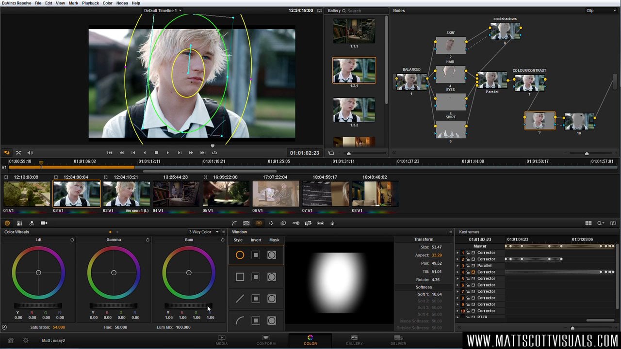 This is a still grab from Matt's best Dvainci tut.