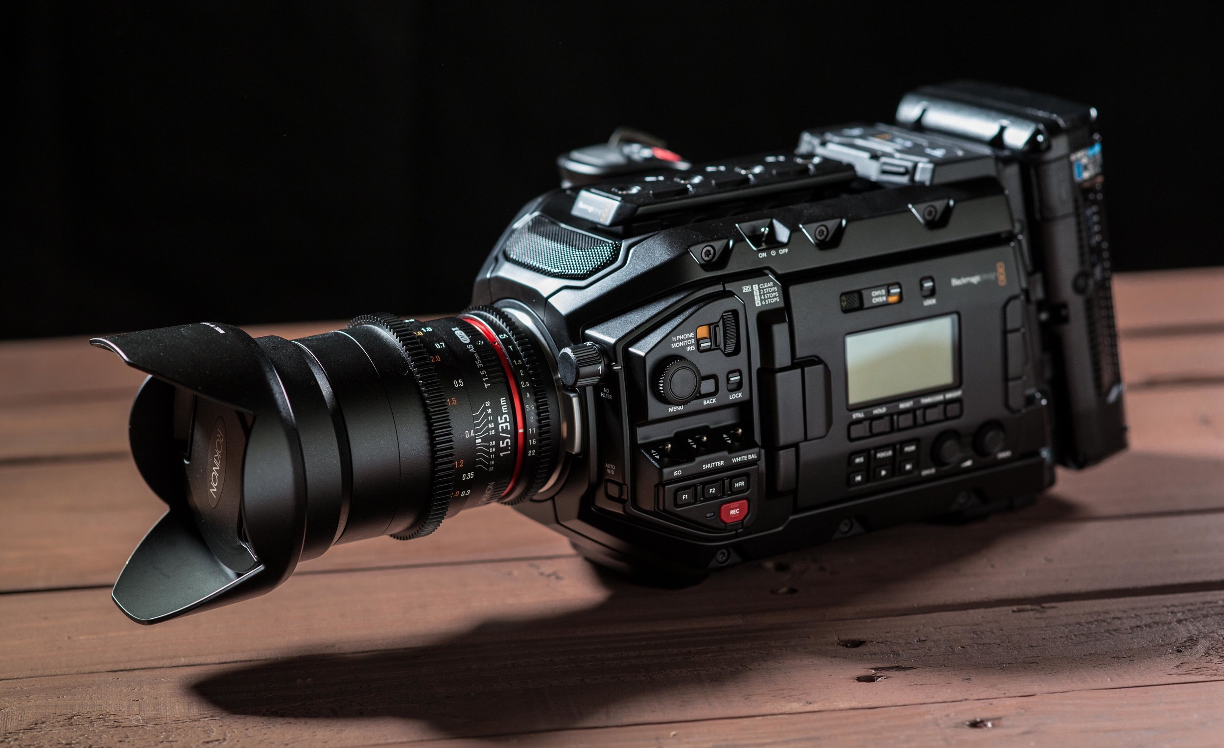 Ursa Mini Pro with Rokinon 35mm
