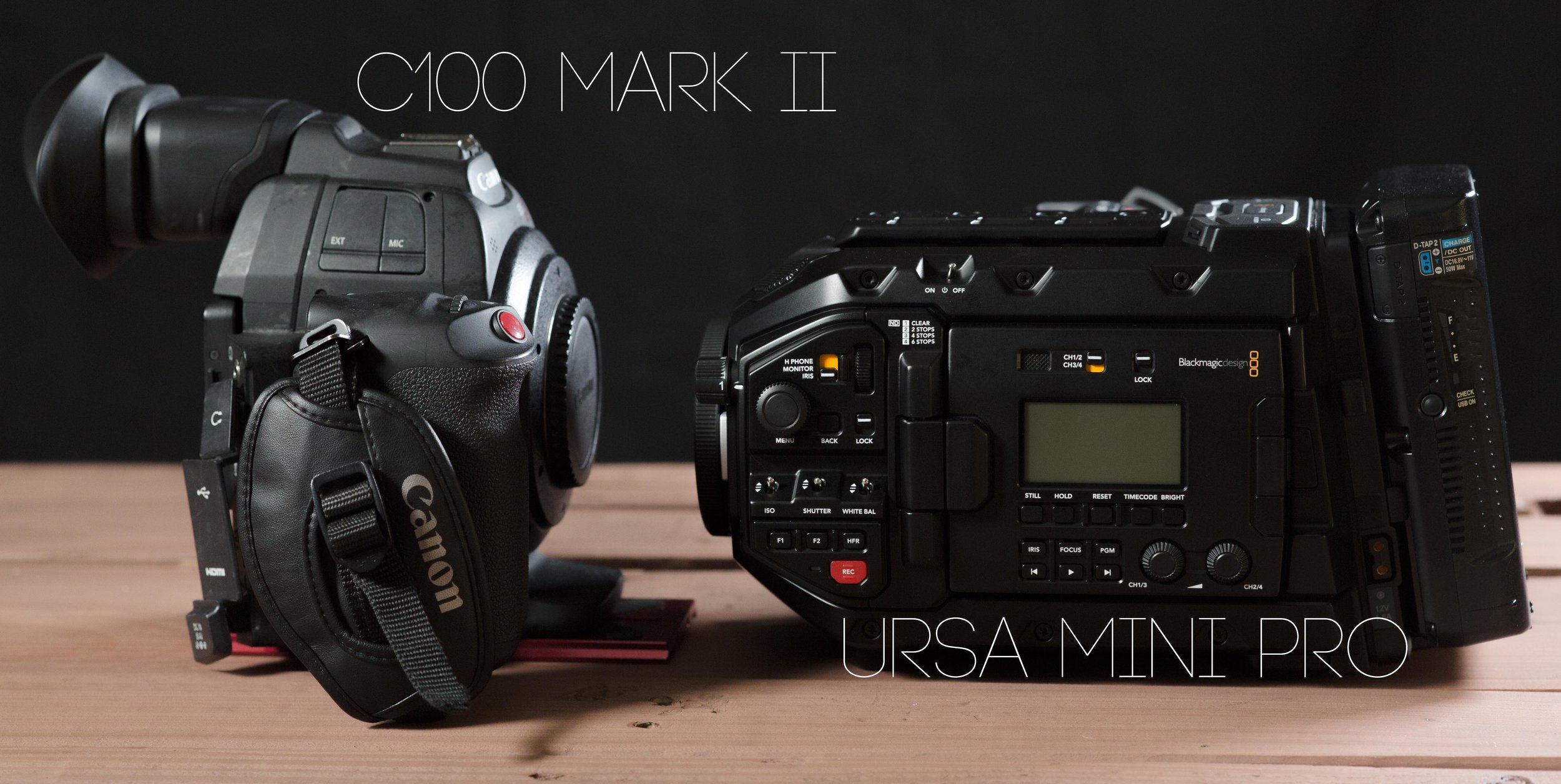One has height (especially when you add the Mark II's top handle), the other has length. I think the Pro looks prettier and it feels better too.