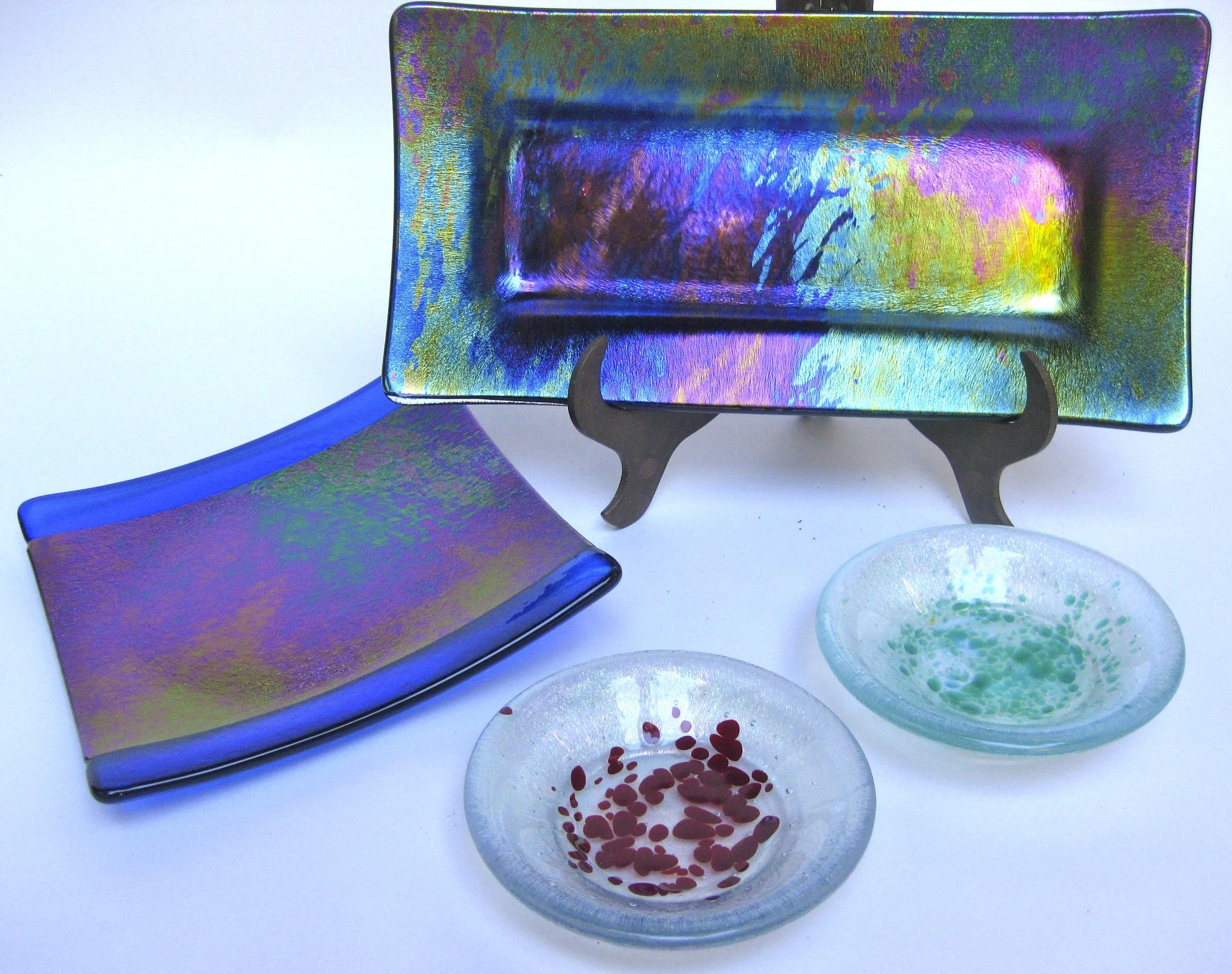 In this picture the large tray is Mold#M109, the smaller square is Mold # M103, and the small bowls are made from Mini Me Molds under the drop down menu "Bottomless Molds"!