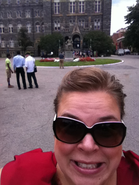 Very terrible attempt at a selfie with Georgetown.