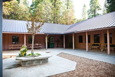 The front entrance/courtyard area