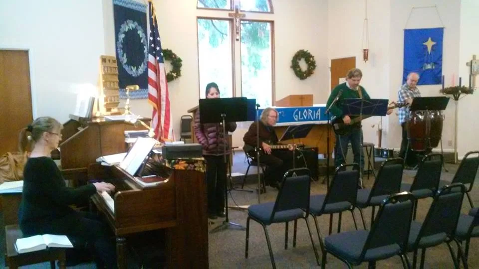 Practicing for the Christmas program