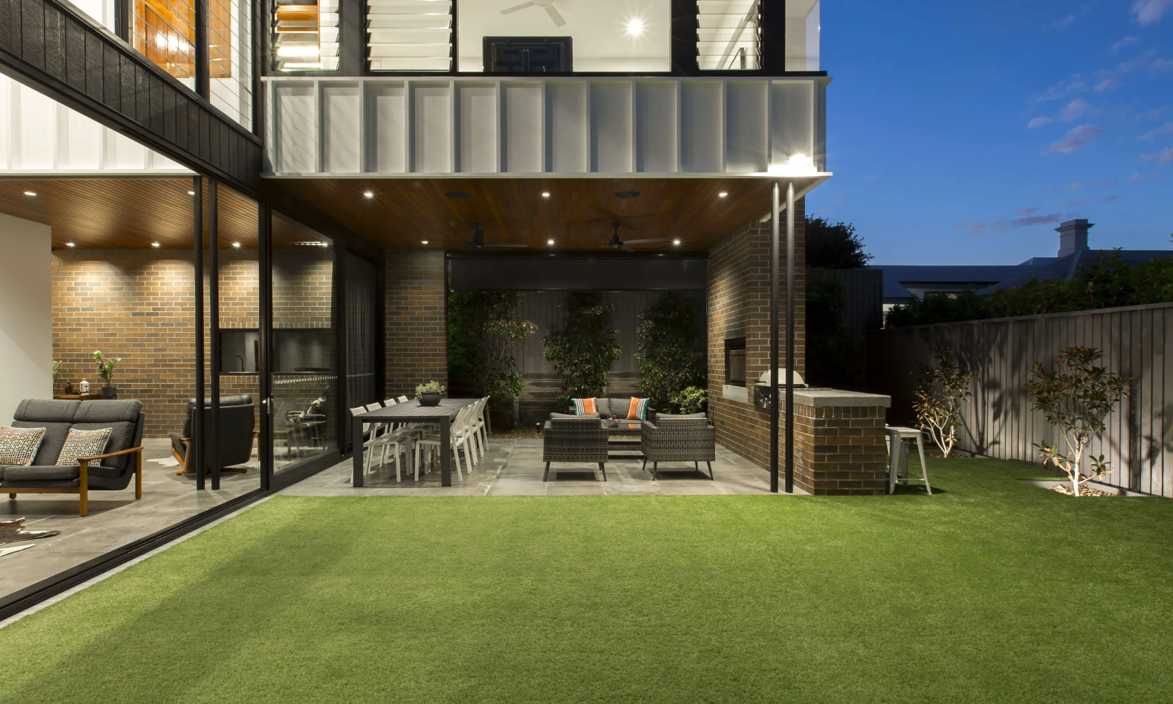 Rear outdoor area