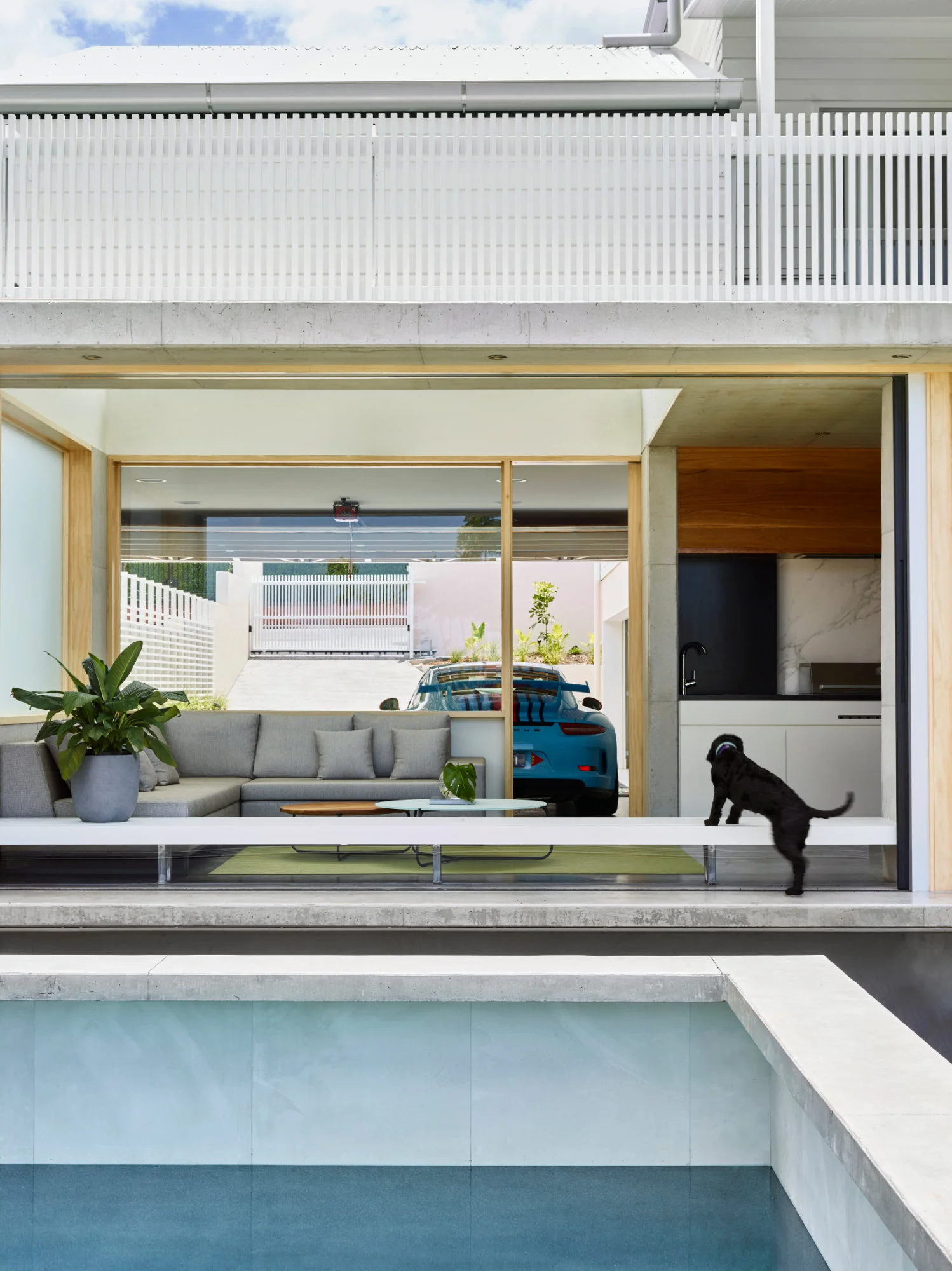  Light filled void into transitional outdoor room an architectural proposal to connect spaces in New Farm, Brisbane.  