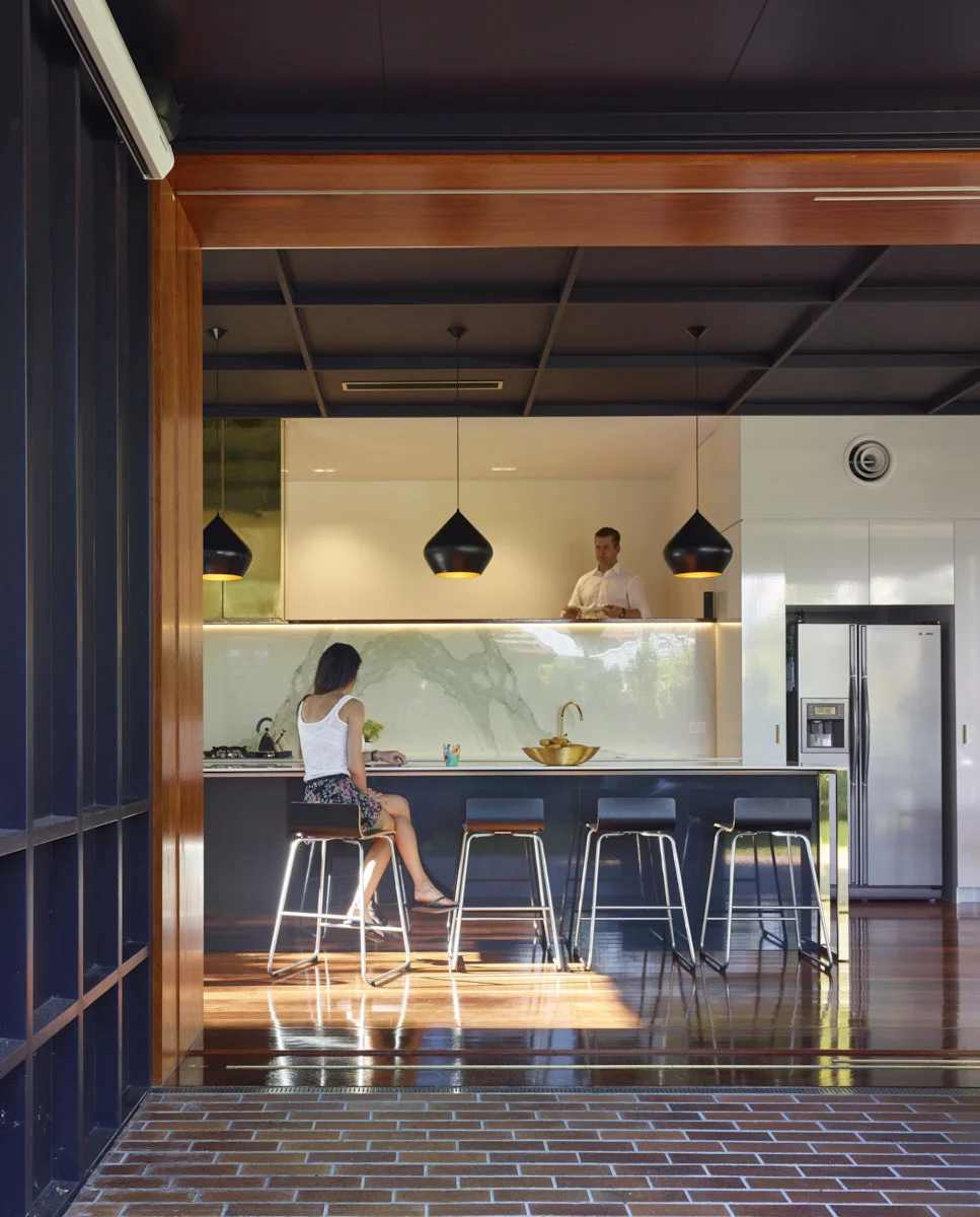  Interior architecture that connects living space with landscape.  