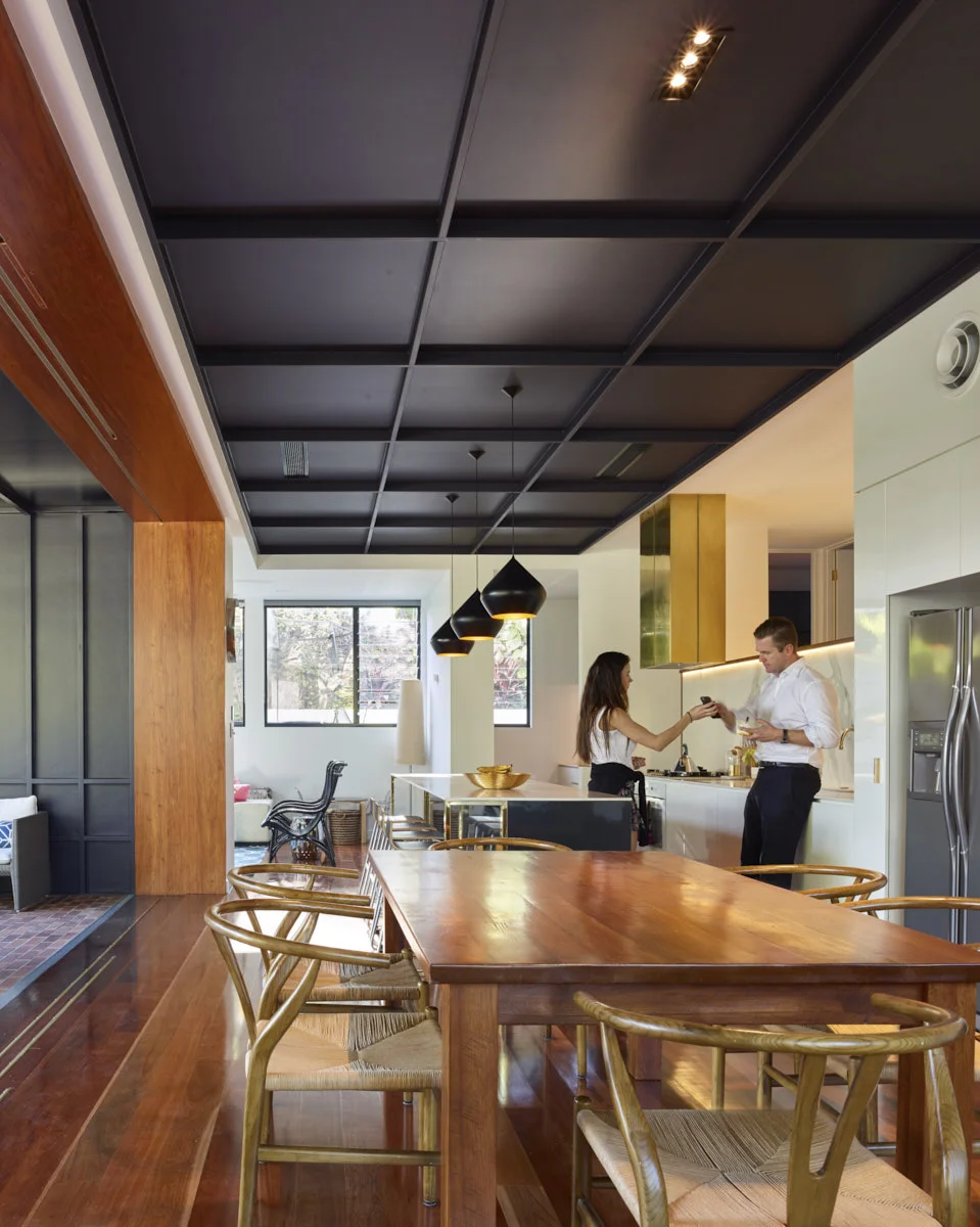  Open plan kitchen, living and dining - interior design  