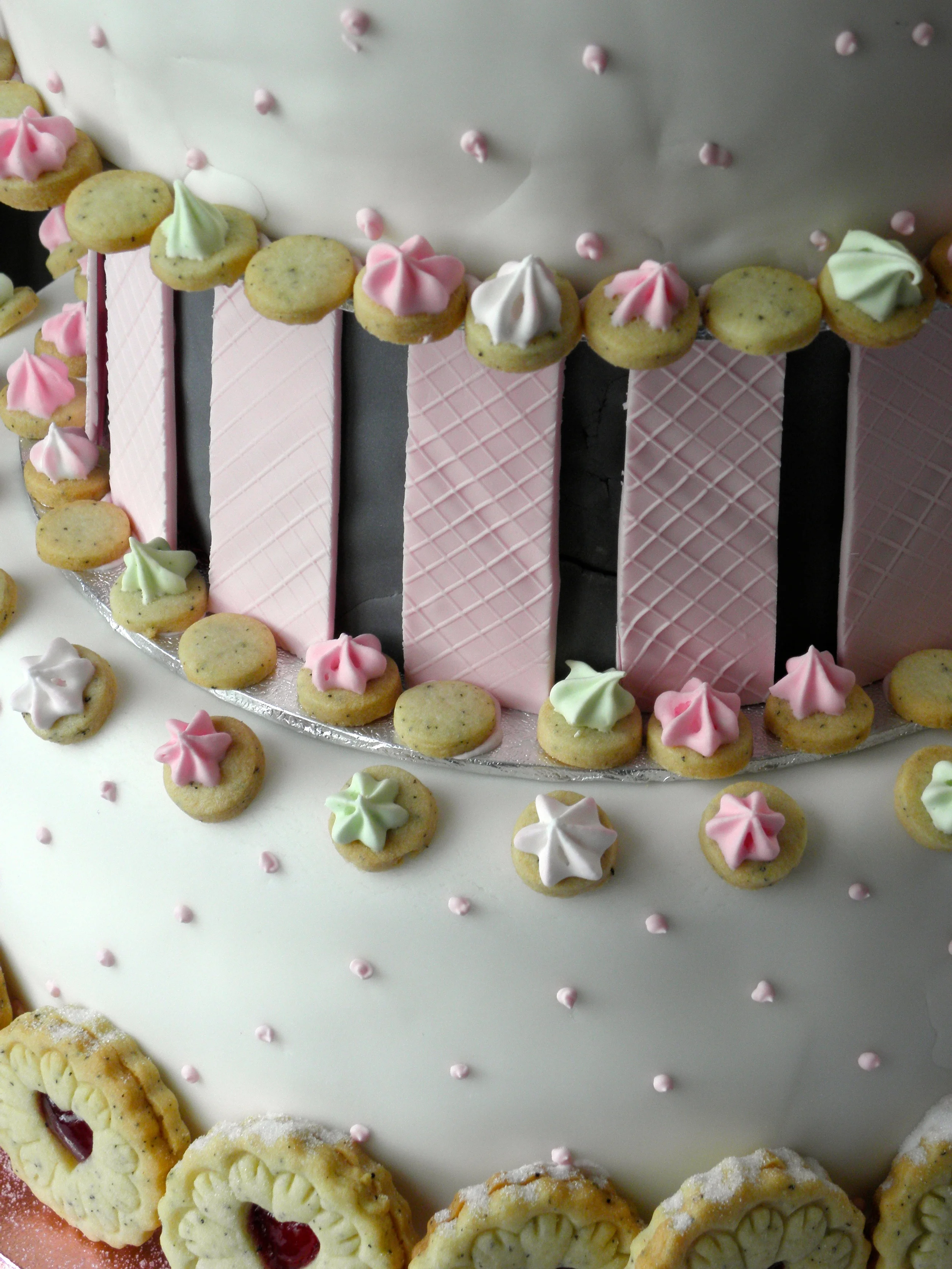 TEA and biscuits wedding cake