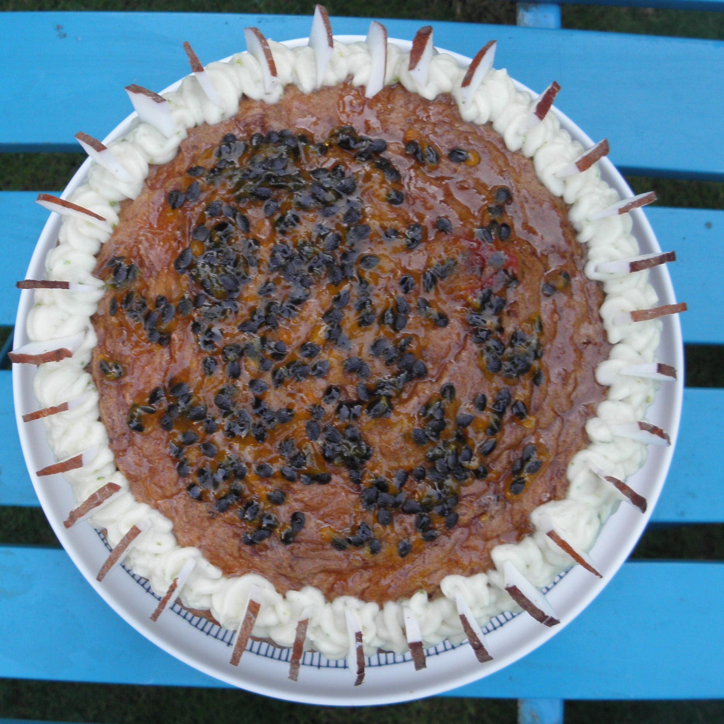 Passion fruit and coconut cake