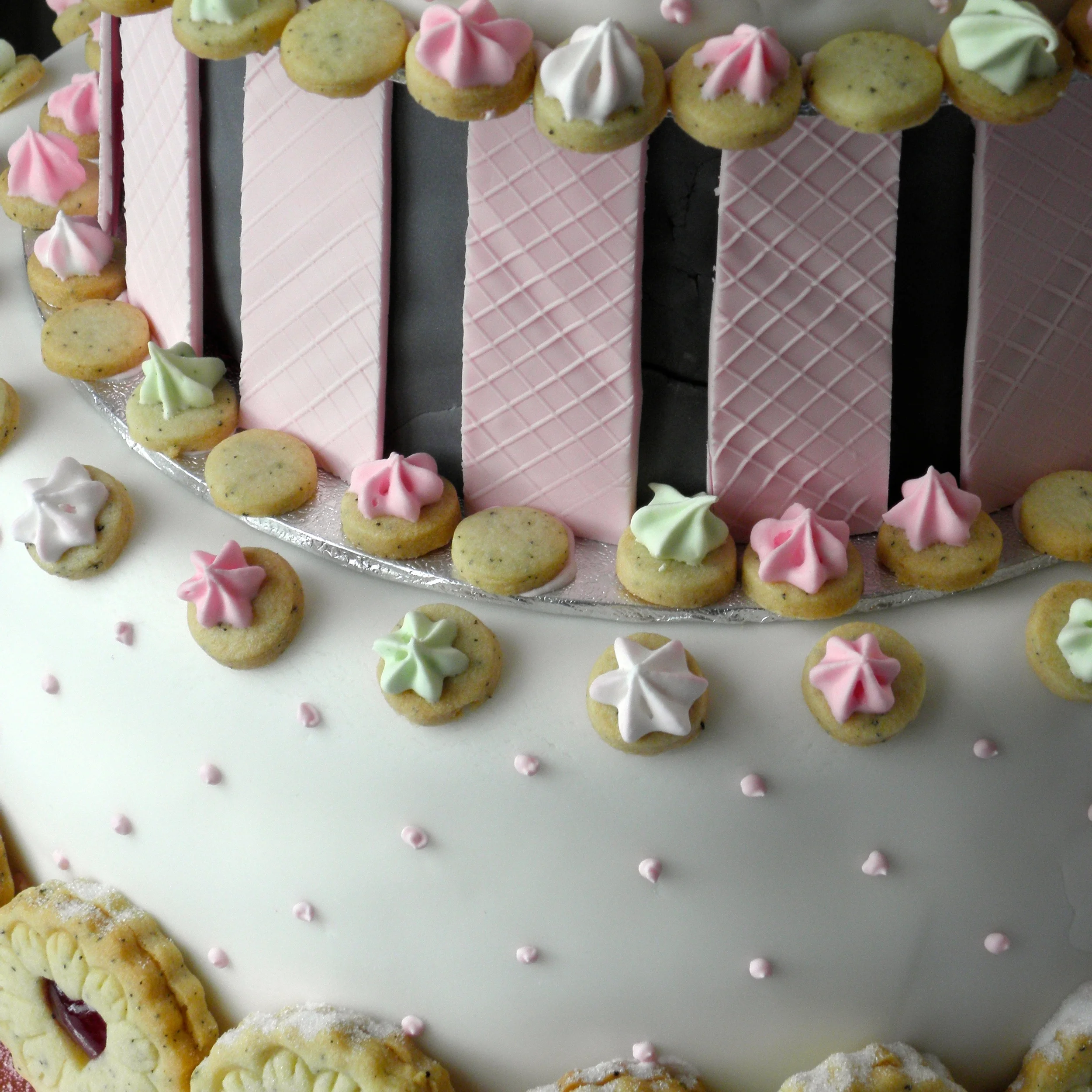 TEA and biscuits wedding cake