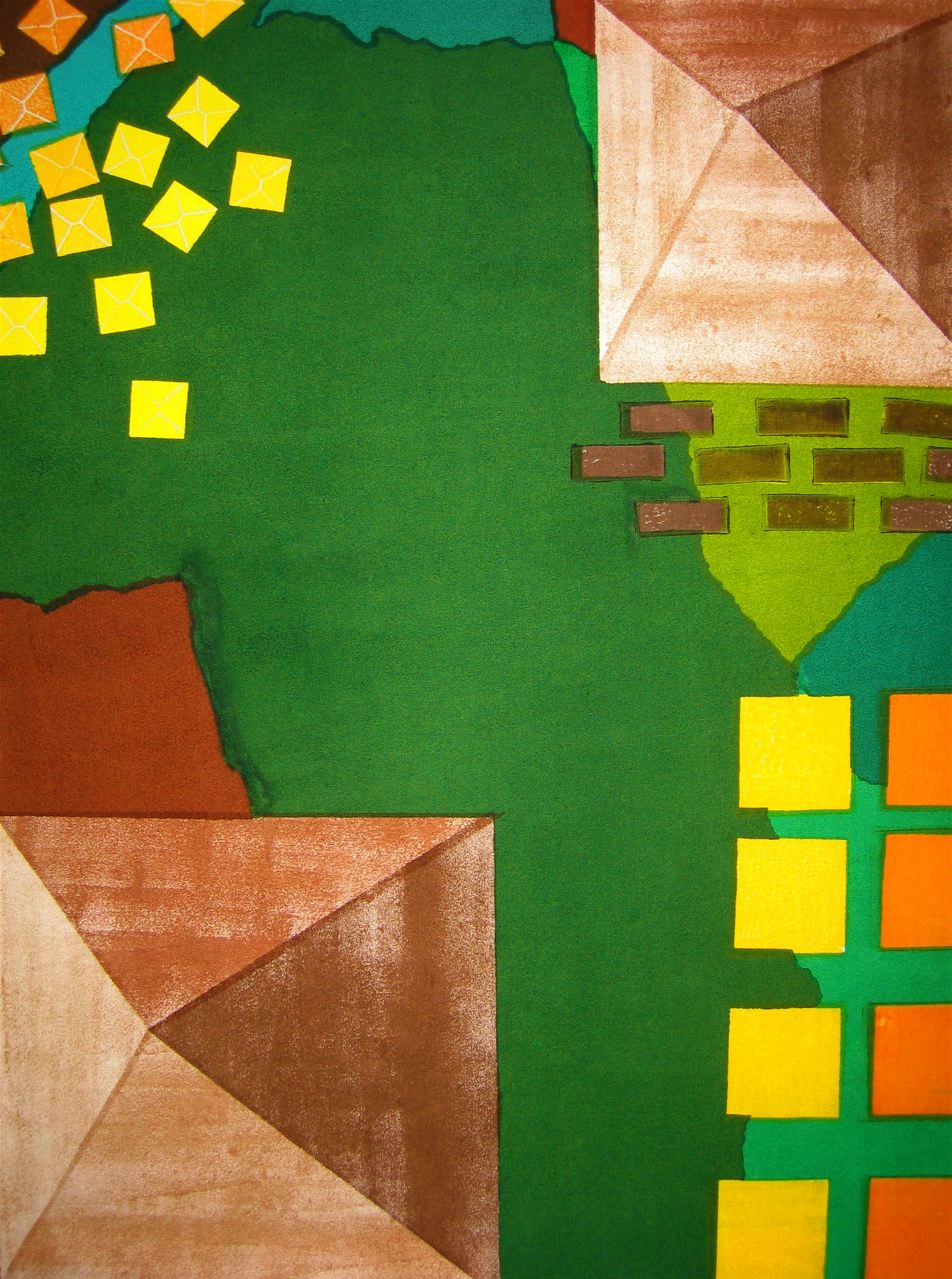 Student Work- Silk Painting and Stamping