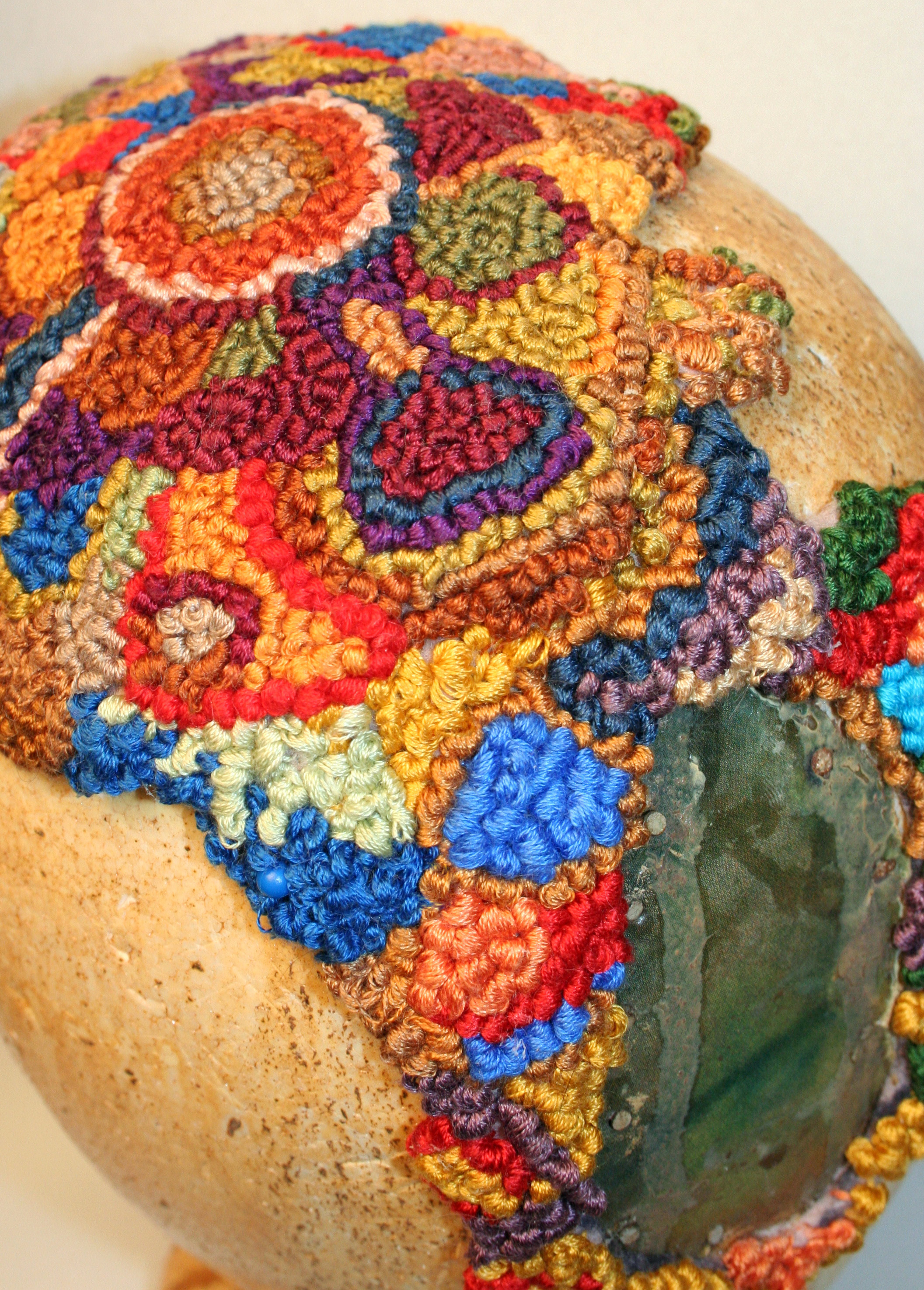 Extensive hand embroidery