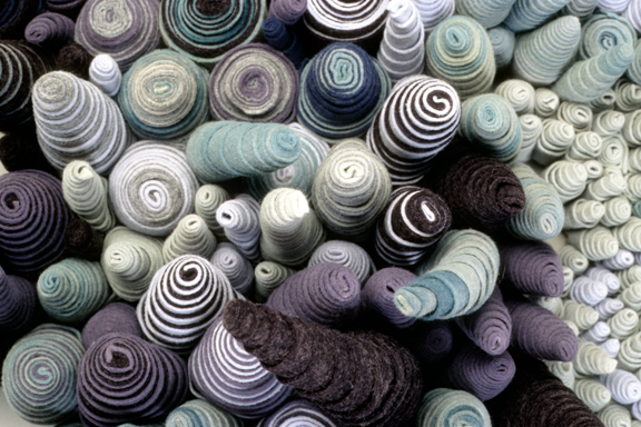 Rolled, Dyed Wool
