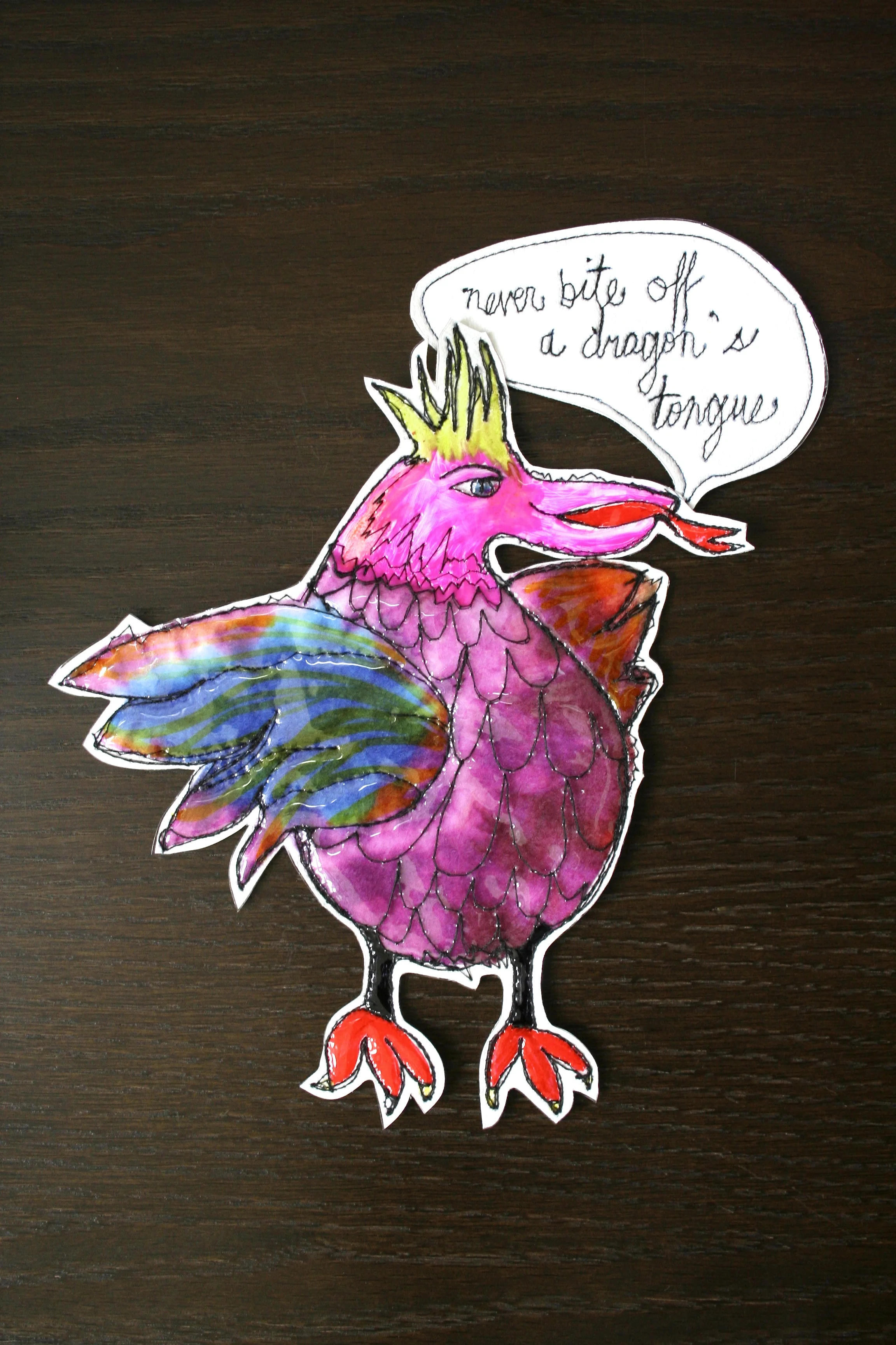 This is the main character of my next book, titled "Never Bite Off A Dragon's Tongue" !