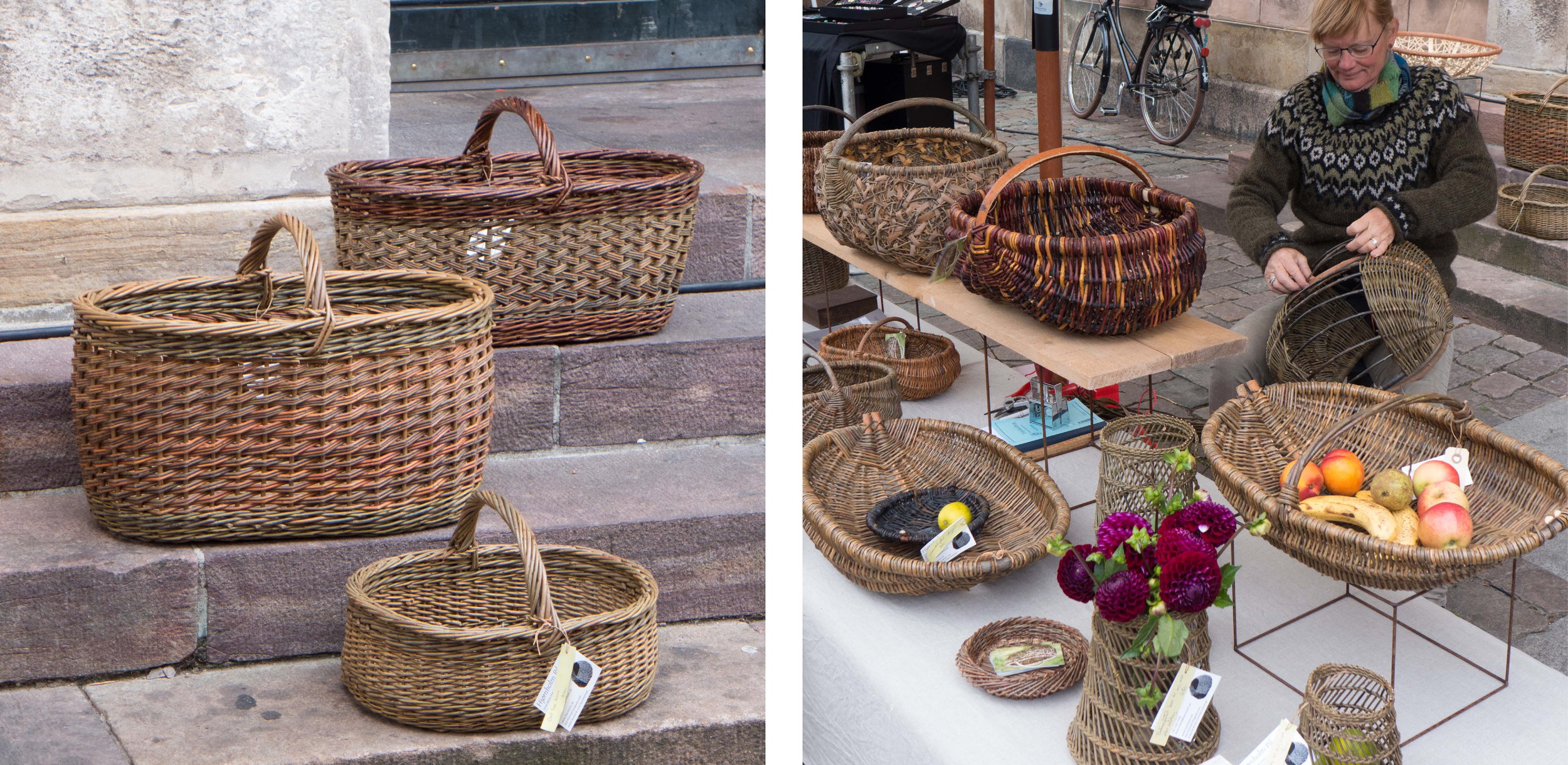 The basket maker Anne Mette Hjørnholm from Hjerm