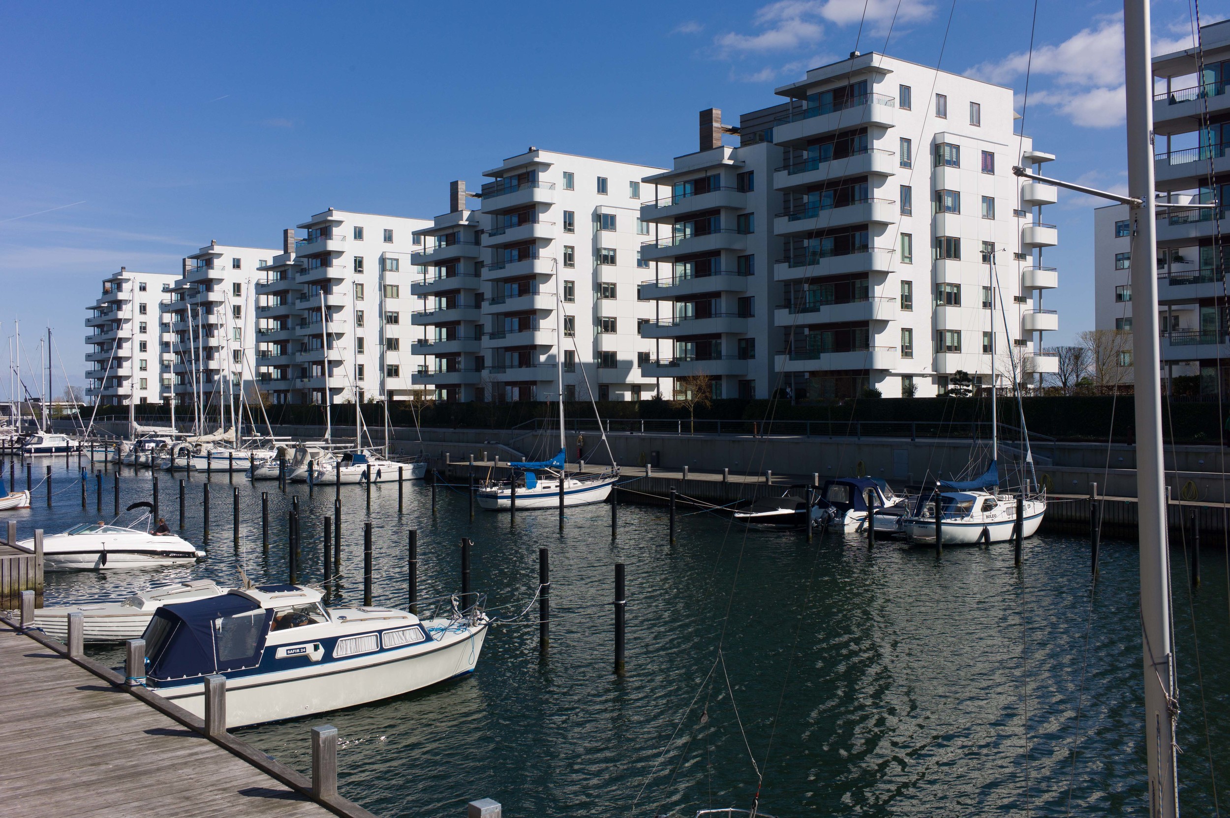   apartments on the south quay of the Tuborg dock - Tuborg Havnepark by Dissing and Weitling and completed in 2008  