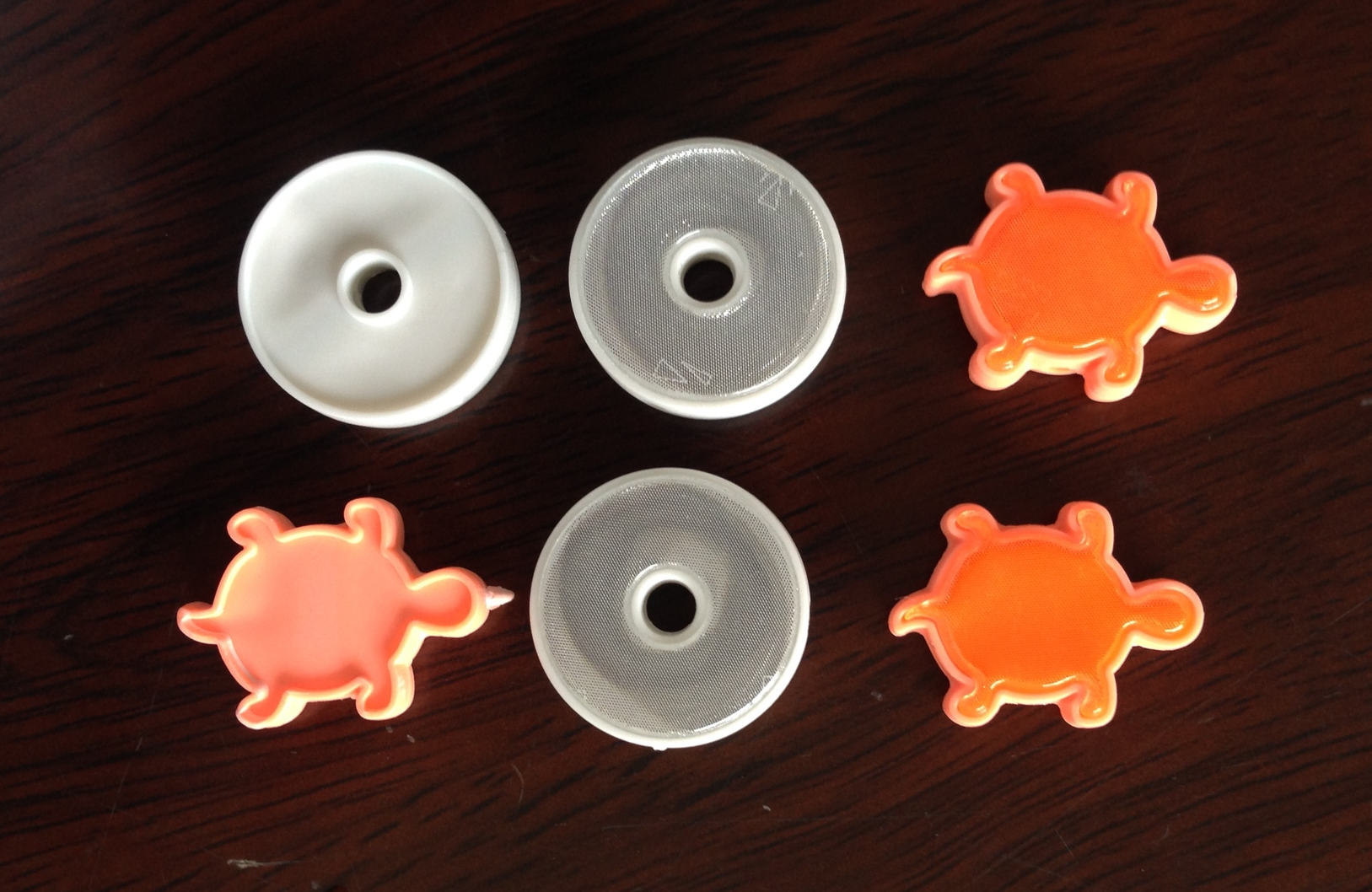 Kids Non-Profit Organization reflective beads, with and without 3M's reflective film.