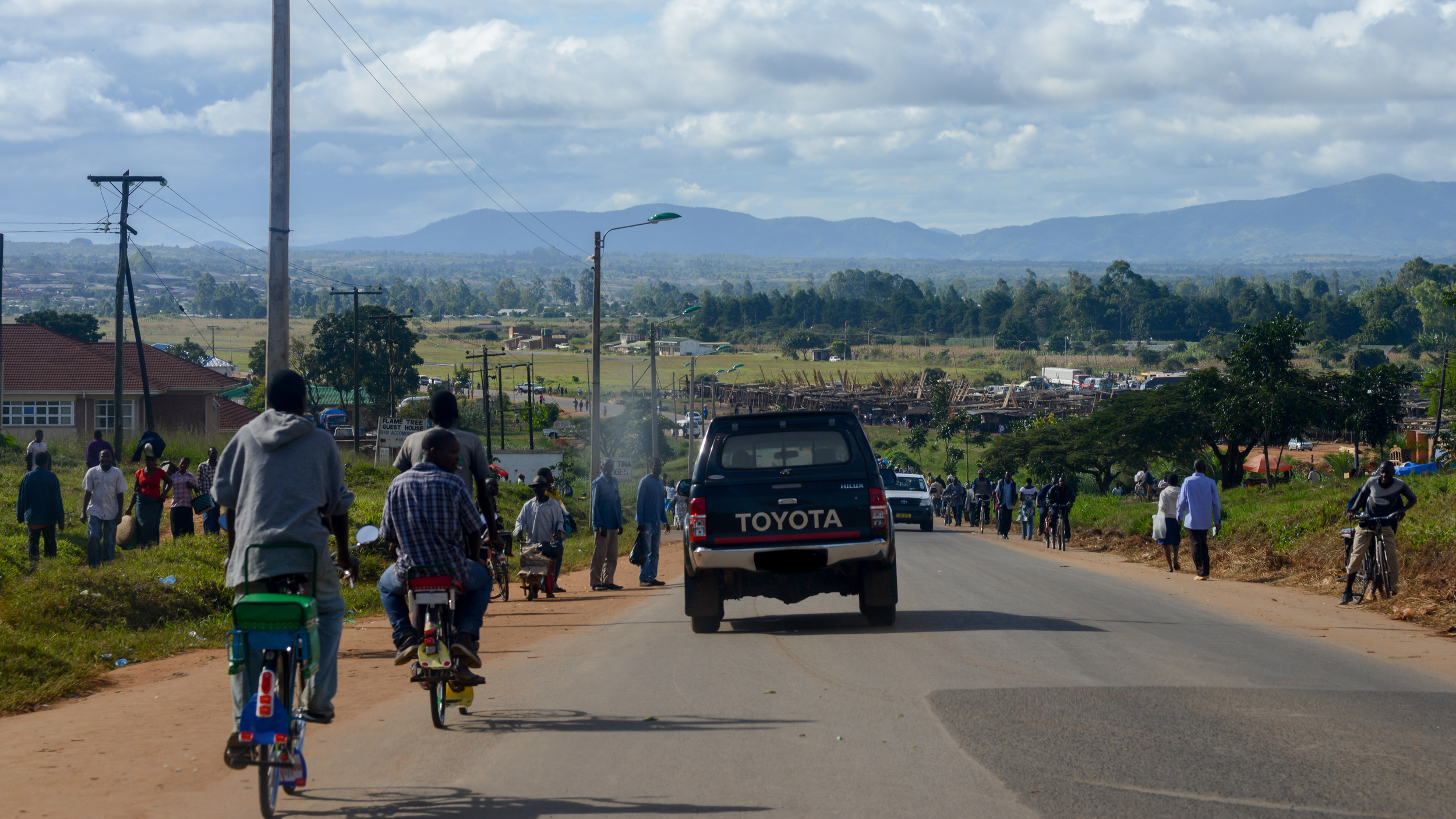 The road near the market in Mzuzu, Malawi