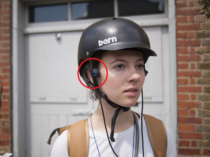 A pair of modular headphones using bone conduction audio designed specifically for cyclists.