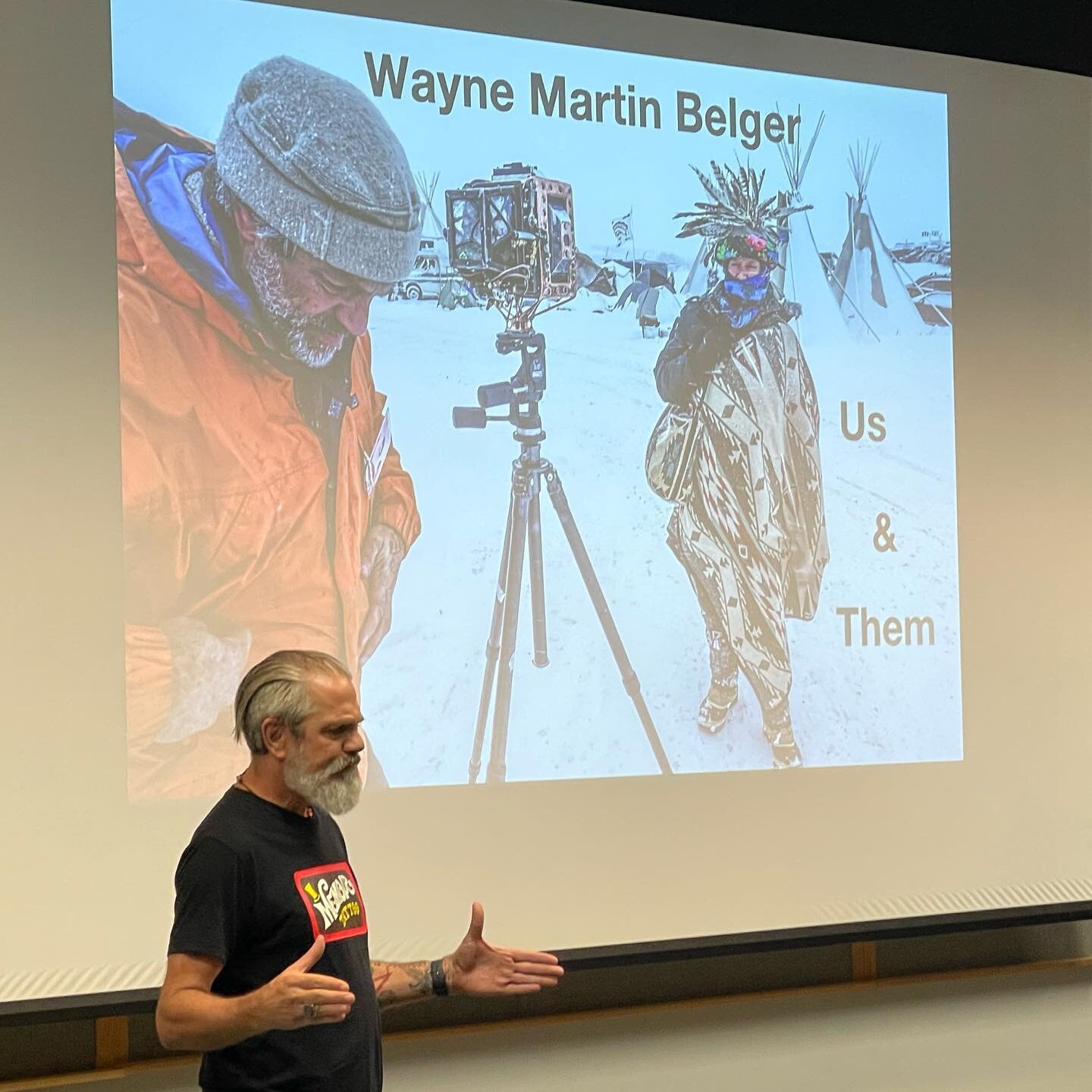 My Fine Print Workflow class at @rit.photo had the perfect pre-holiday weekend impromptu guest lecturer in my class today. 

A very contrasting lecture to the discussion of the digital workflow course was provided by @waynemartinbelger about his pinh