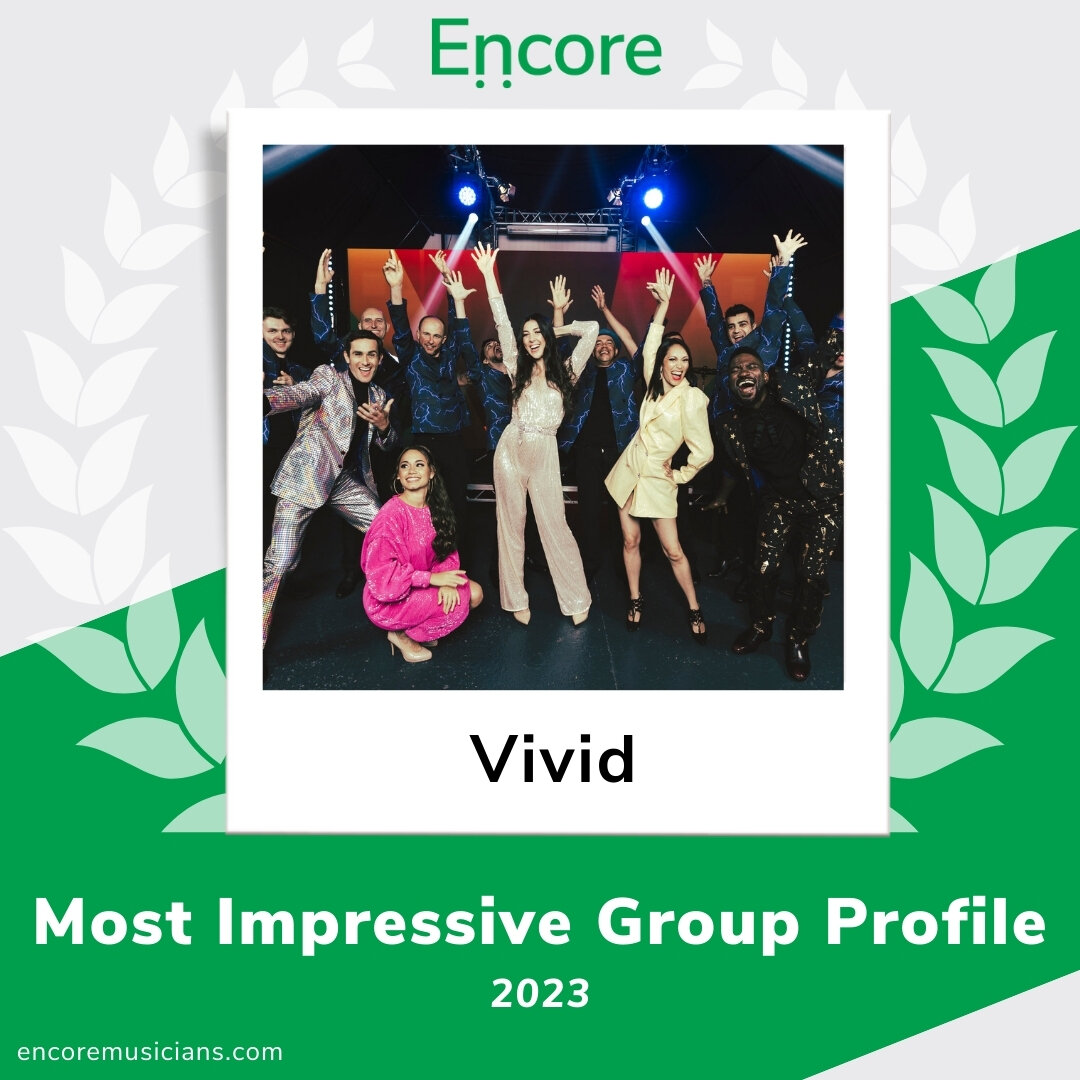Another year, another award! This time for the best media, and from our agents at Encore Musicians. With a roster of literally hundreds of bands, this is quite an achievement. We present ourselves impeccably both on stage and online. Thanks Encore!
#