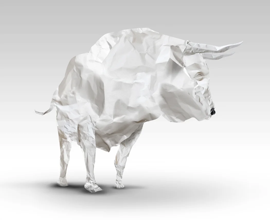Paper Bull I for Meryl Lynch