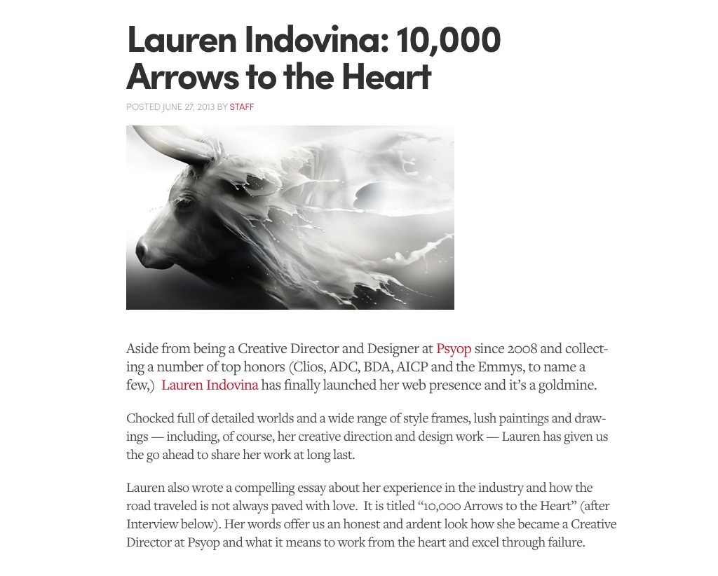 Motionographer "10,000 Arrows to the Heart"