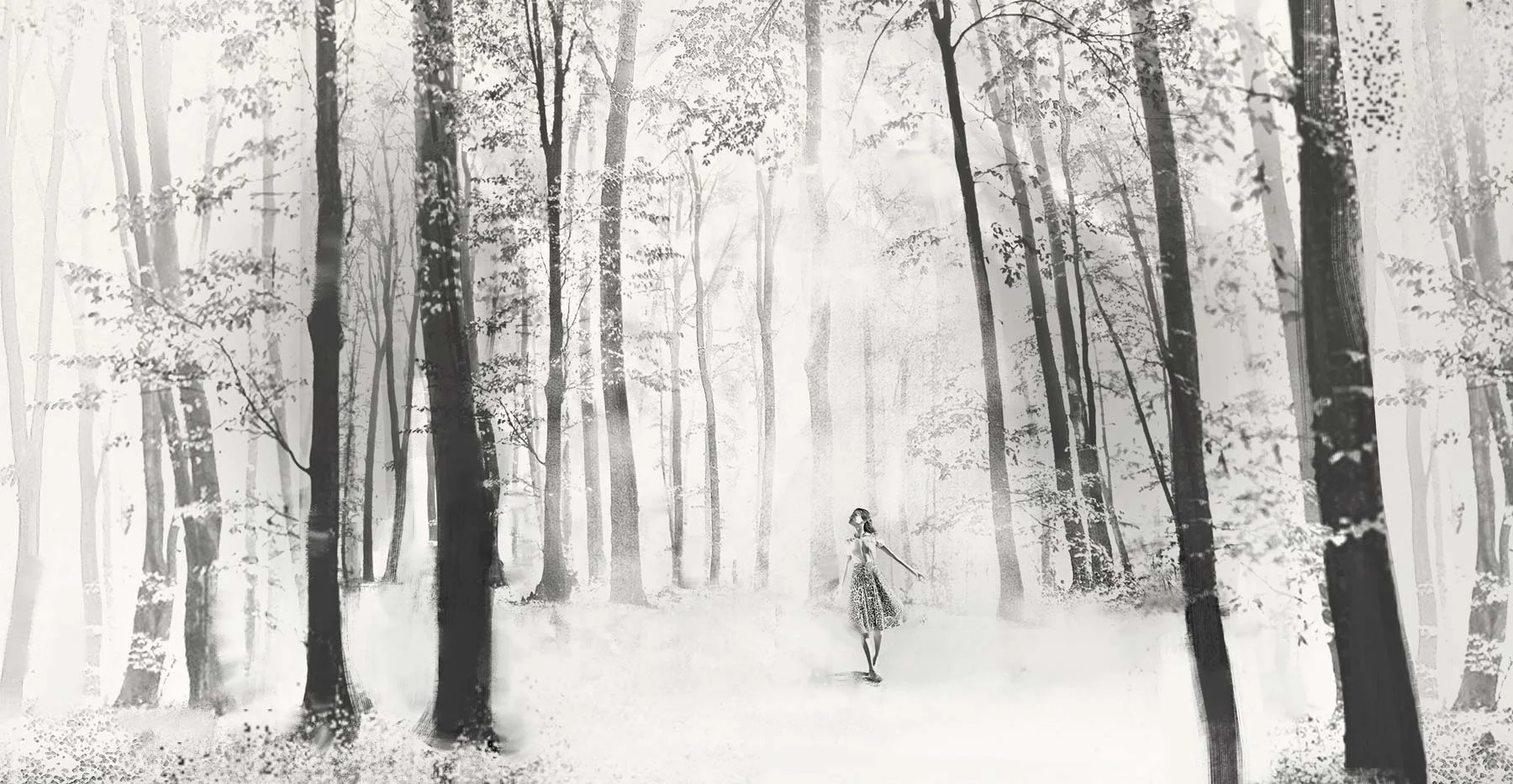 Galaxy Girl in Forest