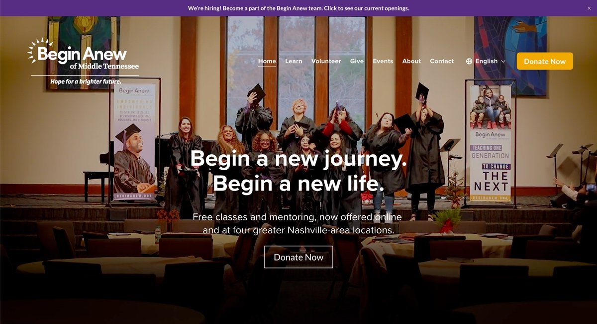 Aim for the emotion in Website design. Start with more photos and less words.
