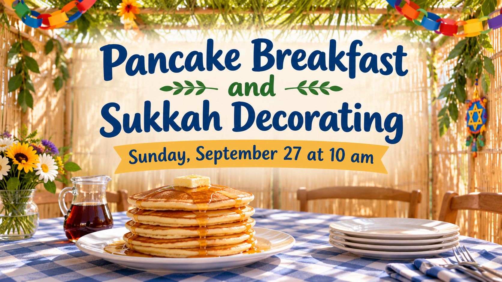 Pancake Breakfast &amp; Sukkah Decorating Party