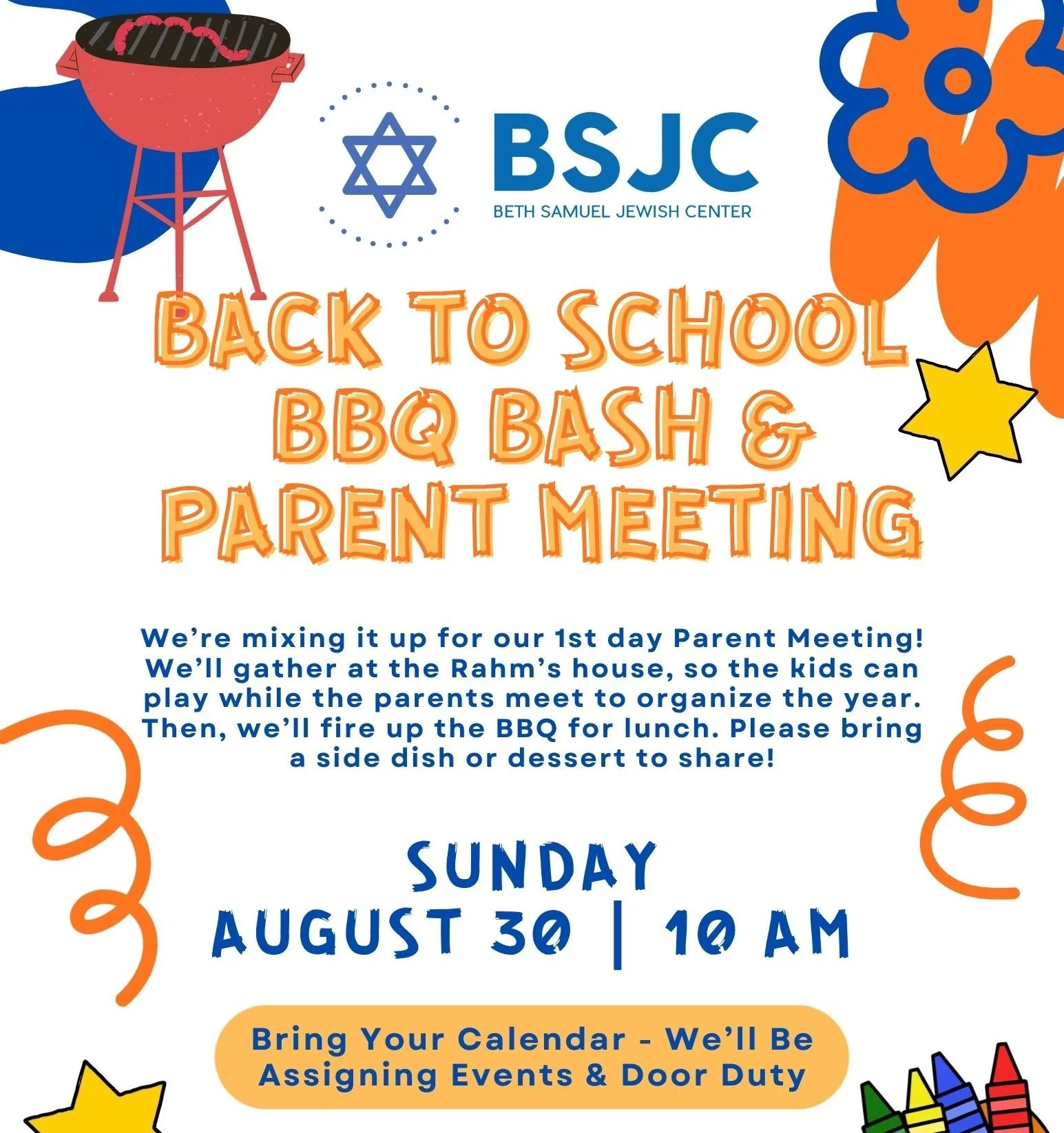 Back To School BBQ Parent Meeting