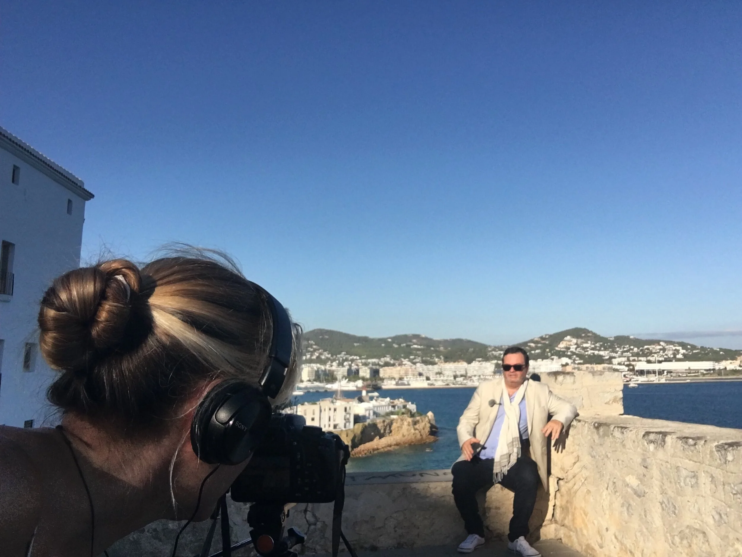 Olivier Madelrieux video shoot on location in Ibiza