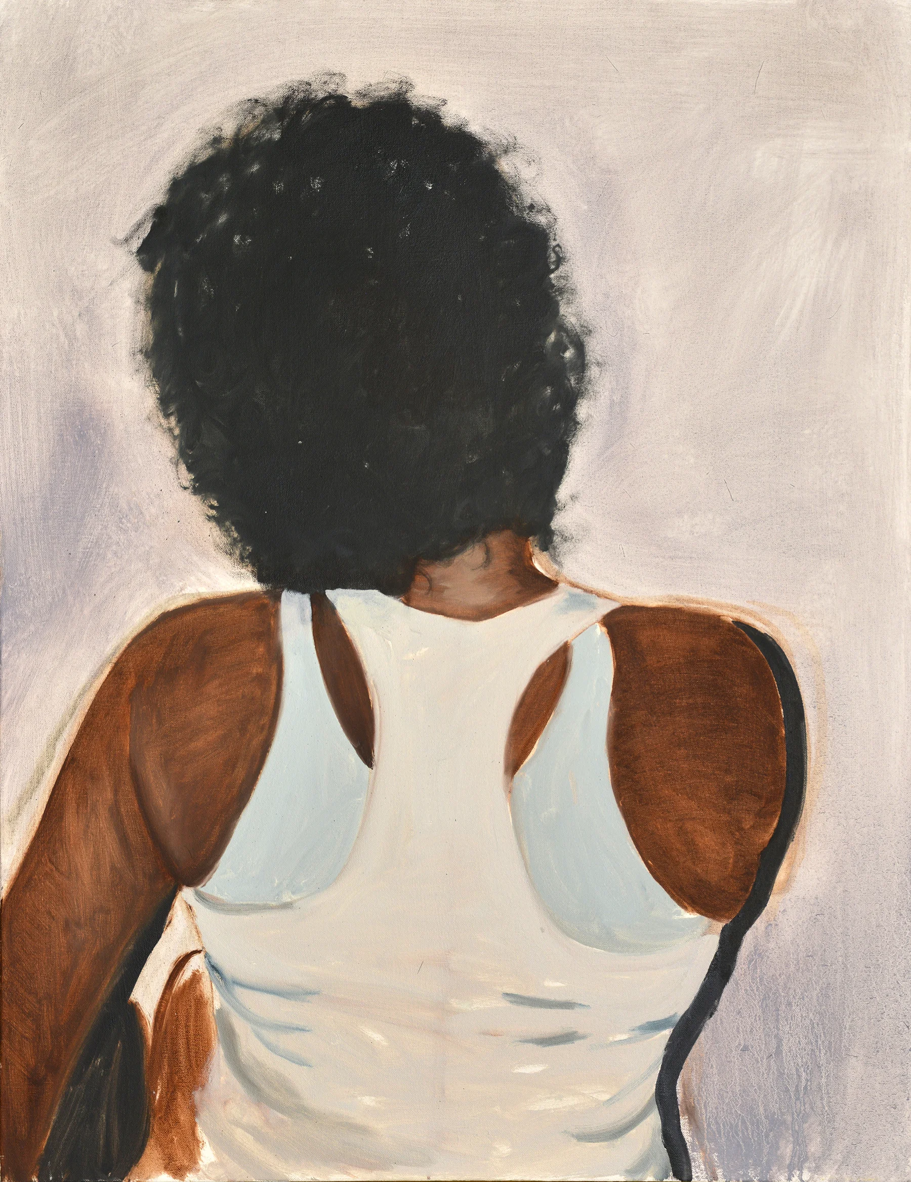 Janelle's Back (2018), oil on canvas, 27.5" x 35.5"