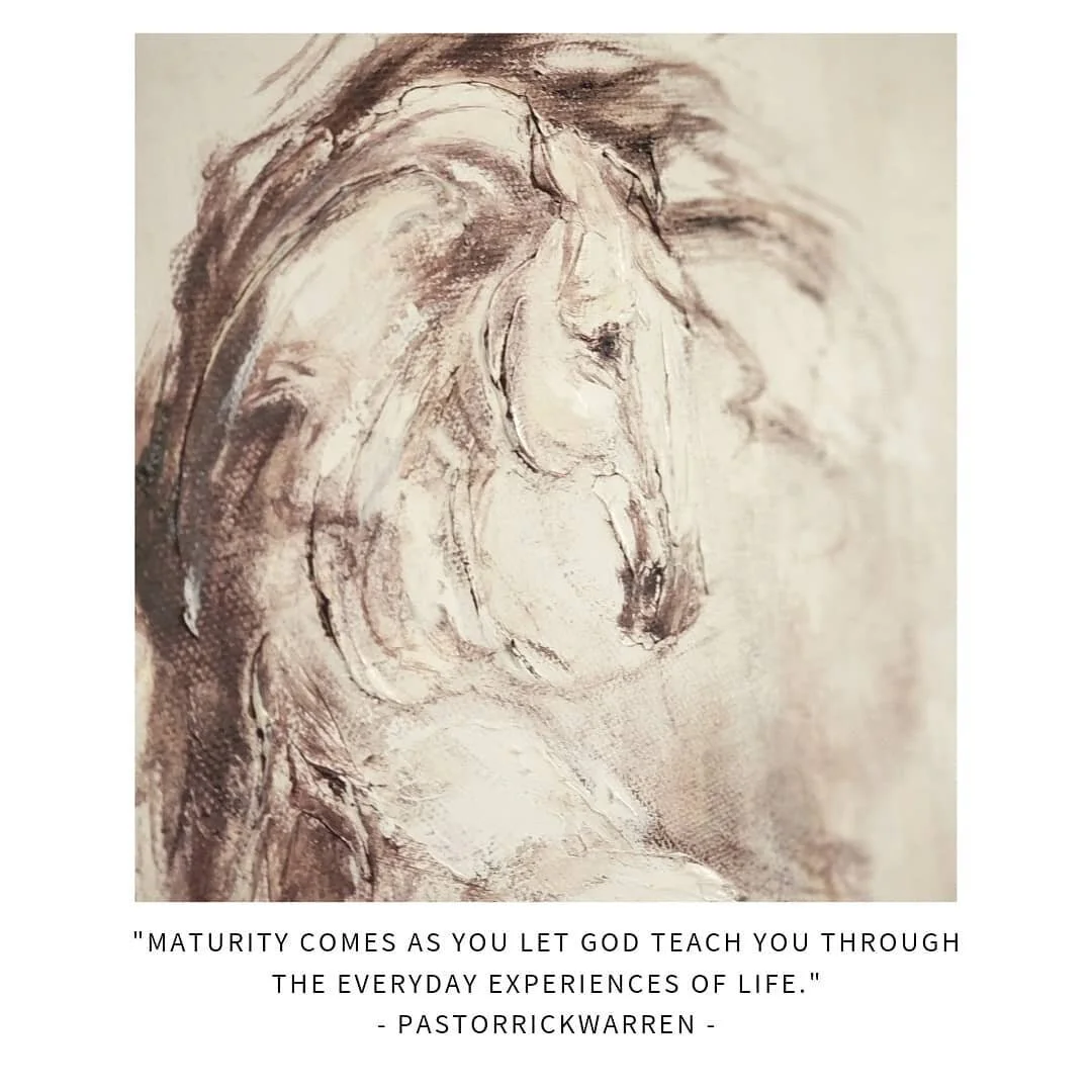 This is true.... this maturity business through the teaching of everyday life...... but we MUST stay sensitive to it.... I'll admit that its easy to become callused and just go with the motions of a blessedly 'normal' day. Don't. Stay alert. Stay gra