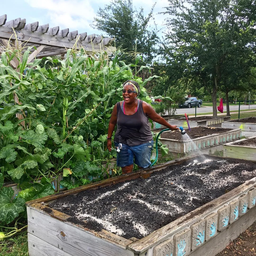 Nan Wilson, former member of Galveston's Own Farmers Market Board of Directors & founder of the Young Gardeners Program.