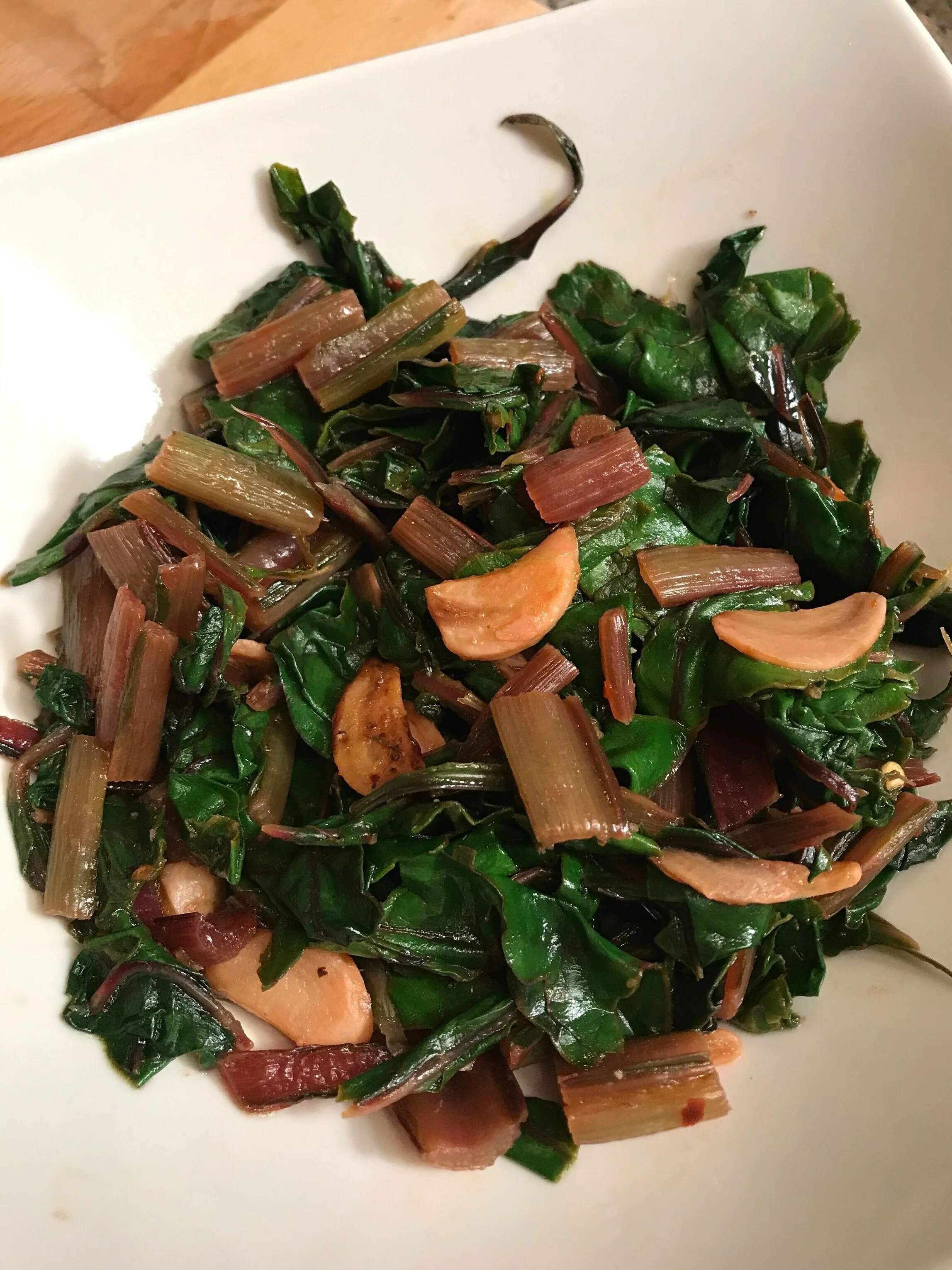  Lemon Garlic Swiss Chard Saute in Bowl 