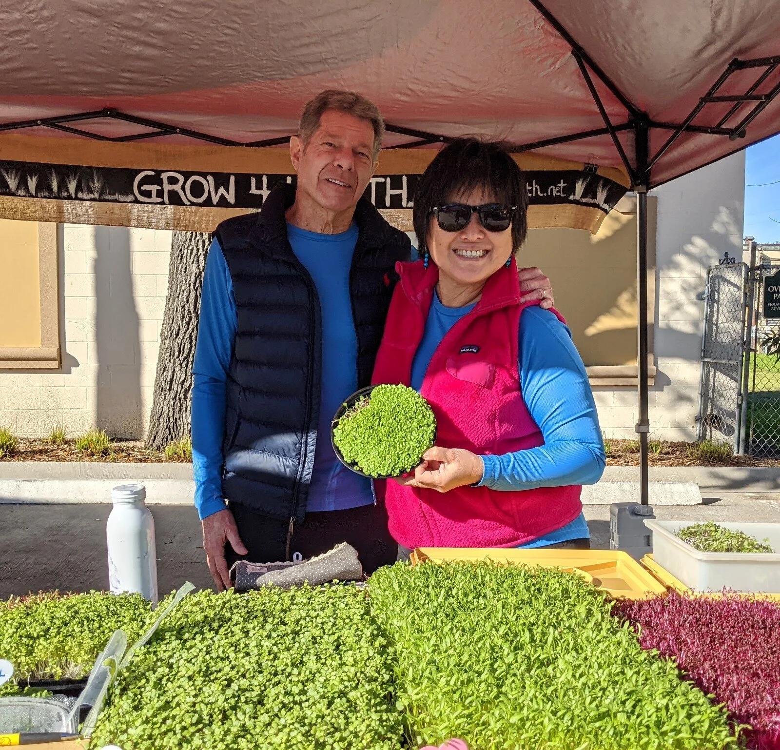  Siok Hong and David Chen at their booth, Grow4Health, at GOFM. 