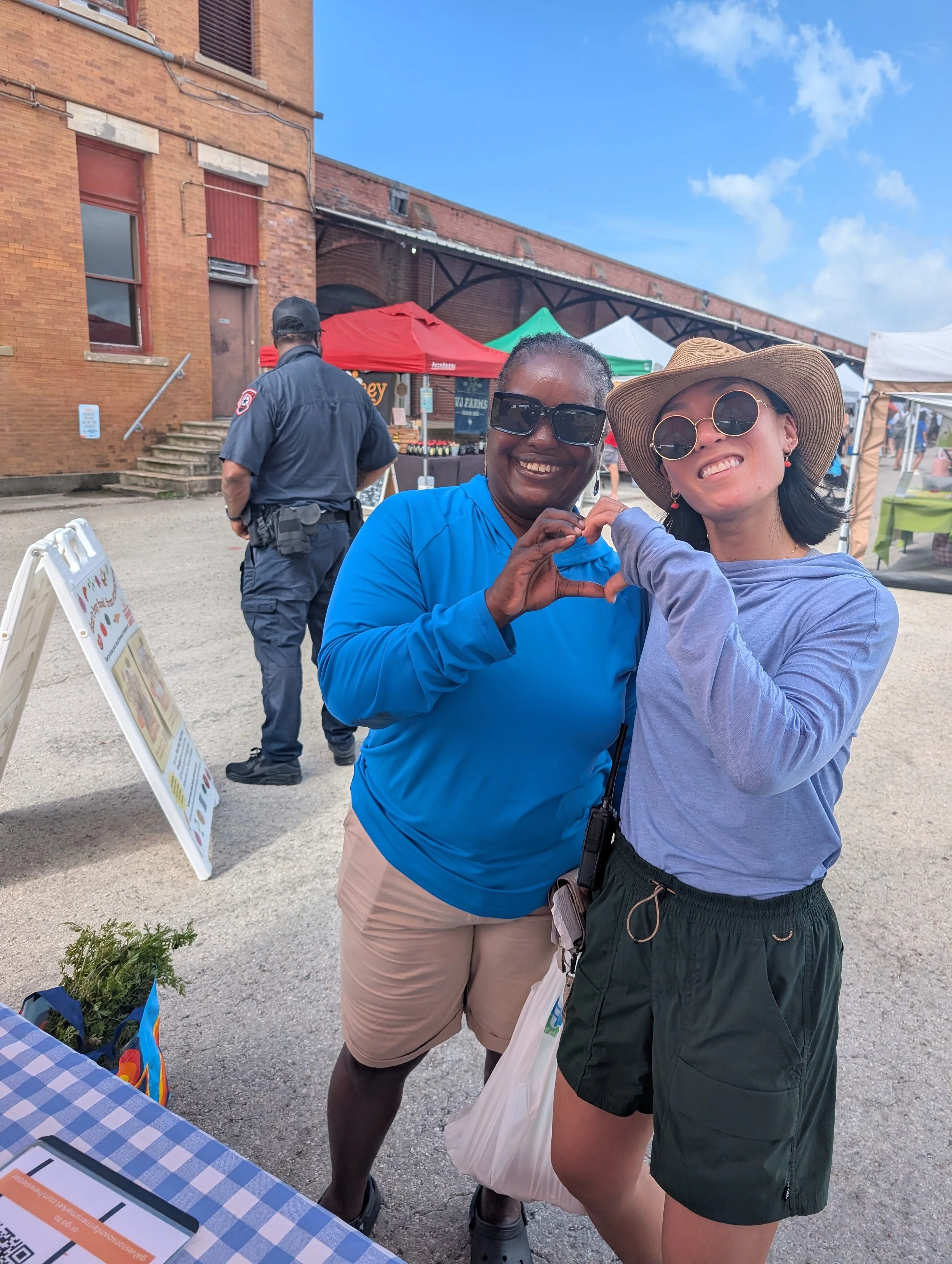 Our longtime patron Tonya and Mercedes sharing the love at Market.