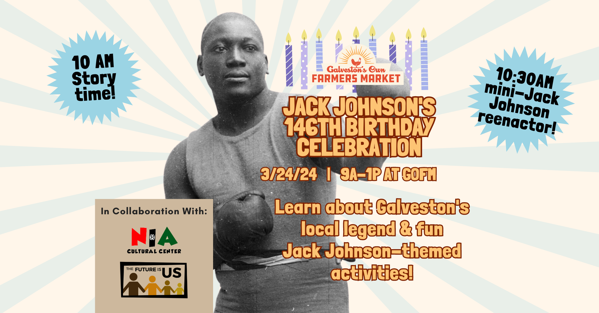 Jack Johnson’s 146th Birthday Celebration! — Galveston’s Own Farmers Market